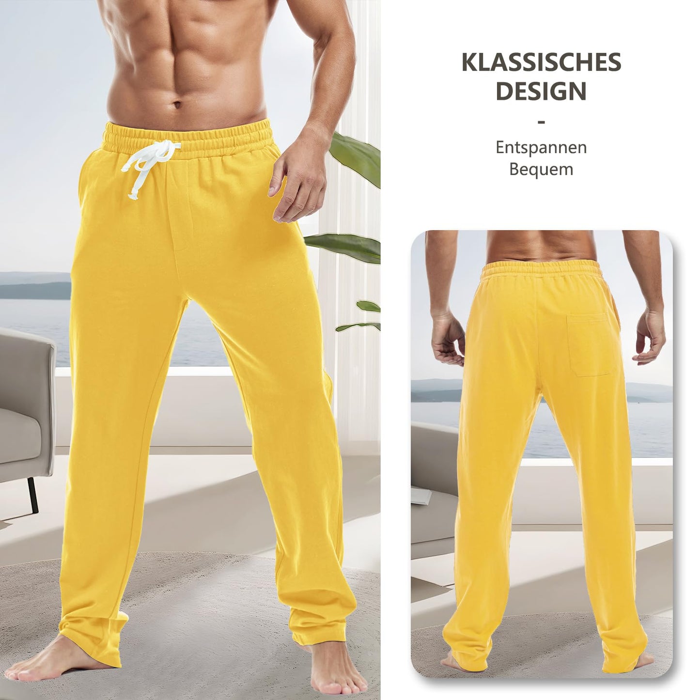 Men's Cotton Jogging Pants Sport Trousers