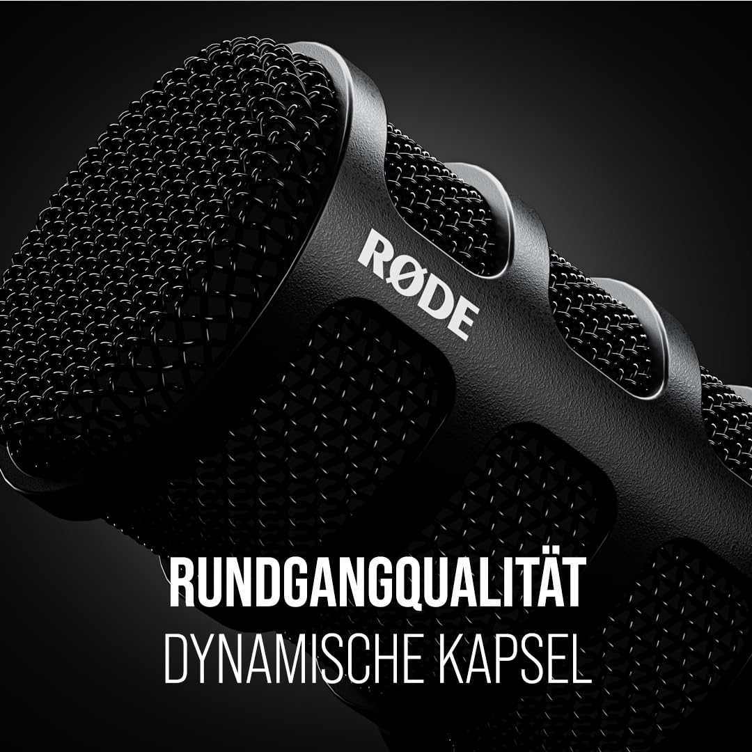 RØDE NT-USB+ Professionelles USB-Mikrofon für Profi-Audioaufnahmen direkt auf dem Computer oder Mobilgerät, schwarz