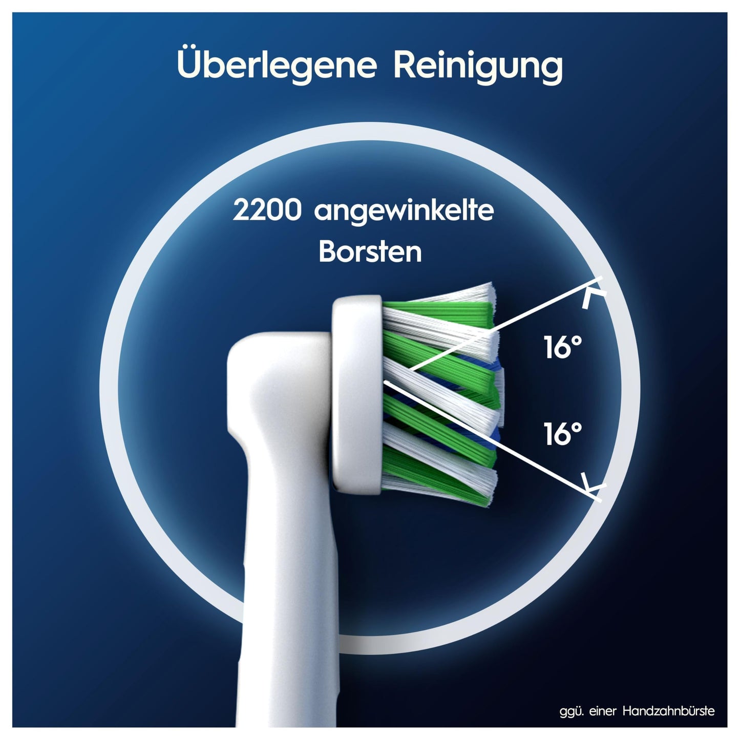Oral-B Pro CrossAction Aufsteckbürsten für elektrische Zahnbürste, 6 Stück, überlegene Zahnreinigung mit innovativen X-förmigen Borsten, Original Oral-B Zahnbürstenaufsatz, Made in Germany