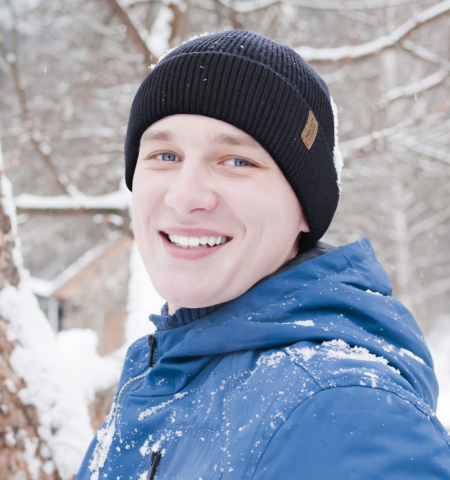 Wmcaps Beanie Mütze, Herren Winter Warme Unisex Wintermütze Strickmütze Dehnbare Weiche Wollmütze mit Bündchen und Dickem Warmem Futter Geschenk für Freundin männer Frauen