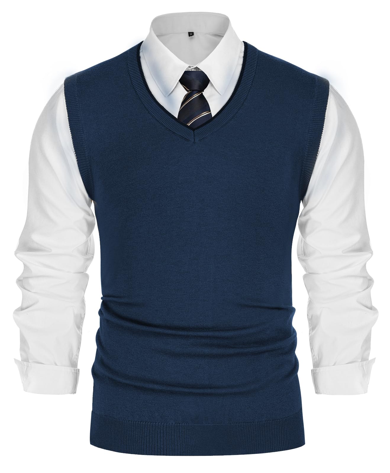 PJ PAUL JONES Men’s Sweater Vest – Wool Blend V-Neck Pullover