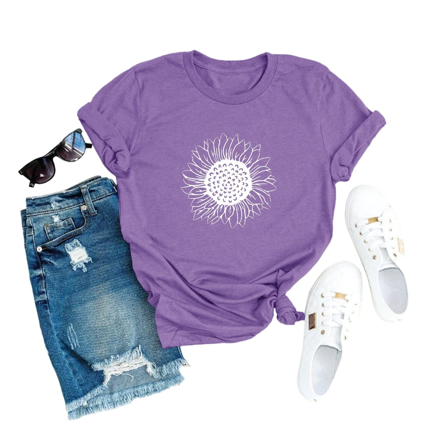 Cicy Bell Women’s Sunflower Graphic T-Shirt