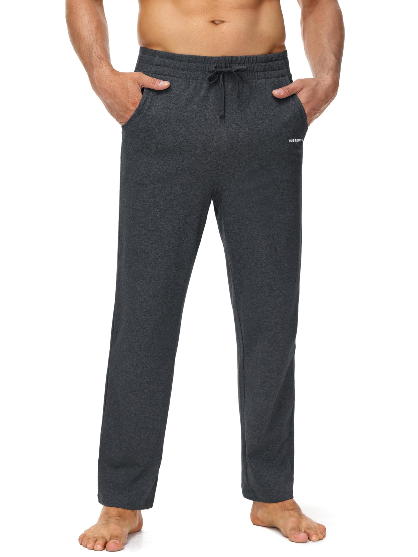 Butrends Men’s Cotton Joggers – Straight Leg Yoga & Training Pants