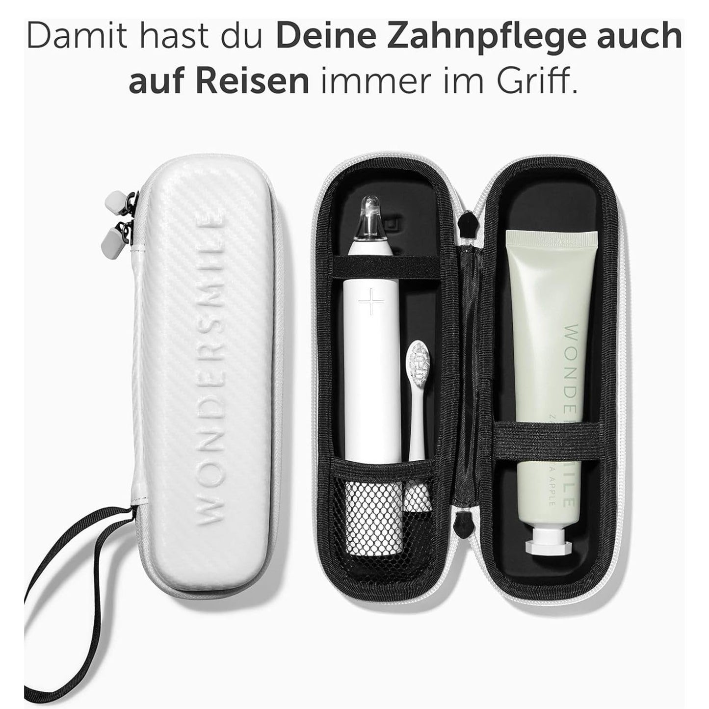 Wondersmile Schallzahnbürste PRO - Testsieger 2023-100 Tage risikofrei testen - Elektrische Zahnbürste mit 4 Putzprogrammen - Ultraschallzahnbürste mit smarten Bürstenkopf (1er Set, Ultimate Black)
