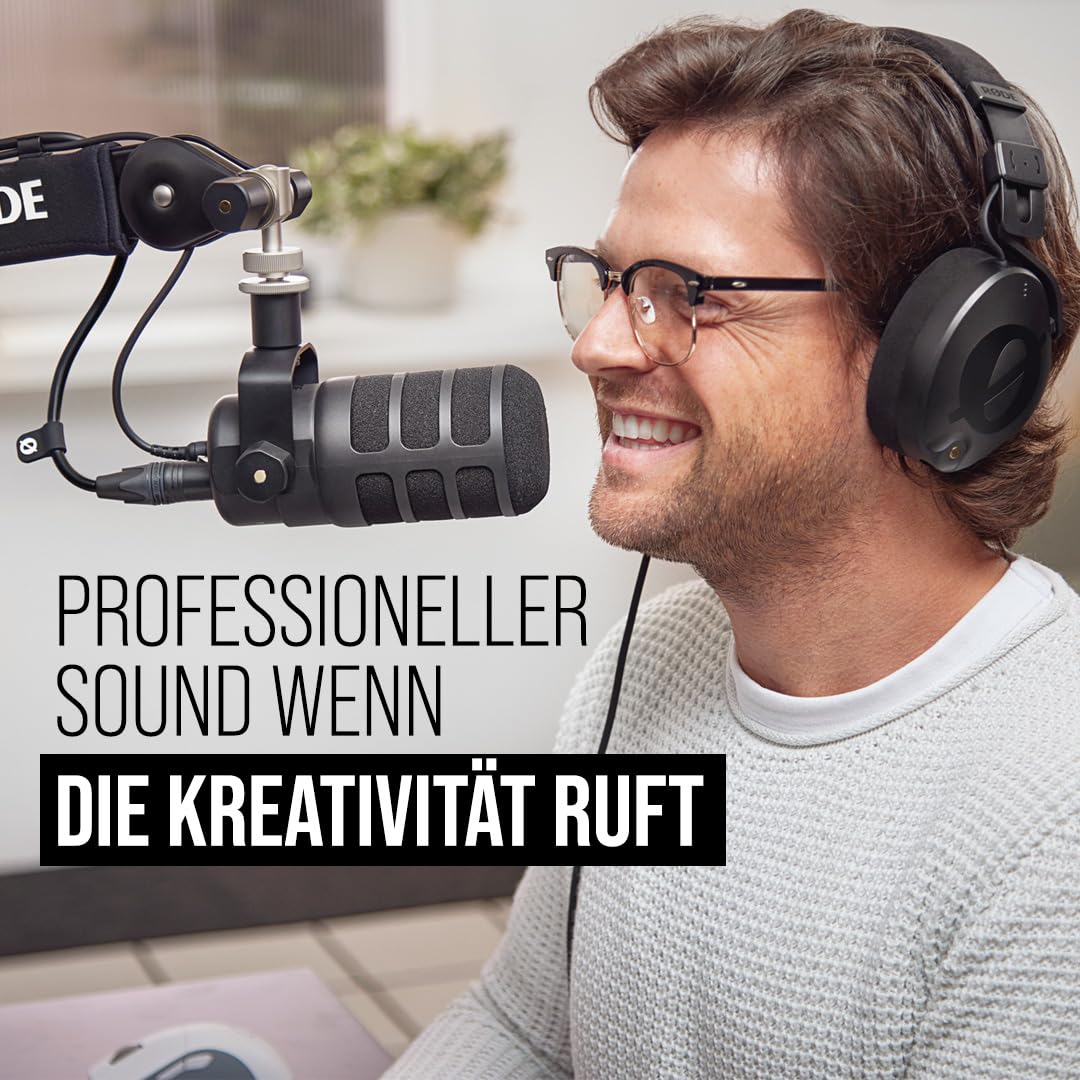 RØDE NT-USB+ Professionelles USB-Mikrofon für Profi-Audioaufnahmen direkt auf dem Computer oder Mobilgerät, schwarz