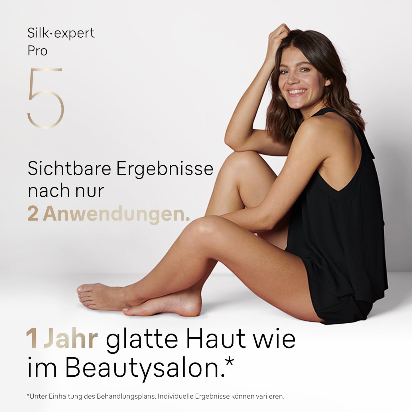 Braun IPL Silk Expert Pro 5 Haarentfernungsgerät Damen/Herren, 2 Aufsätze, sichtbare Haarentfernung, Designed In Germany, Venus Rasierer, Alternative zu Laser Haarentfernung, PL5157, weiß/gold