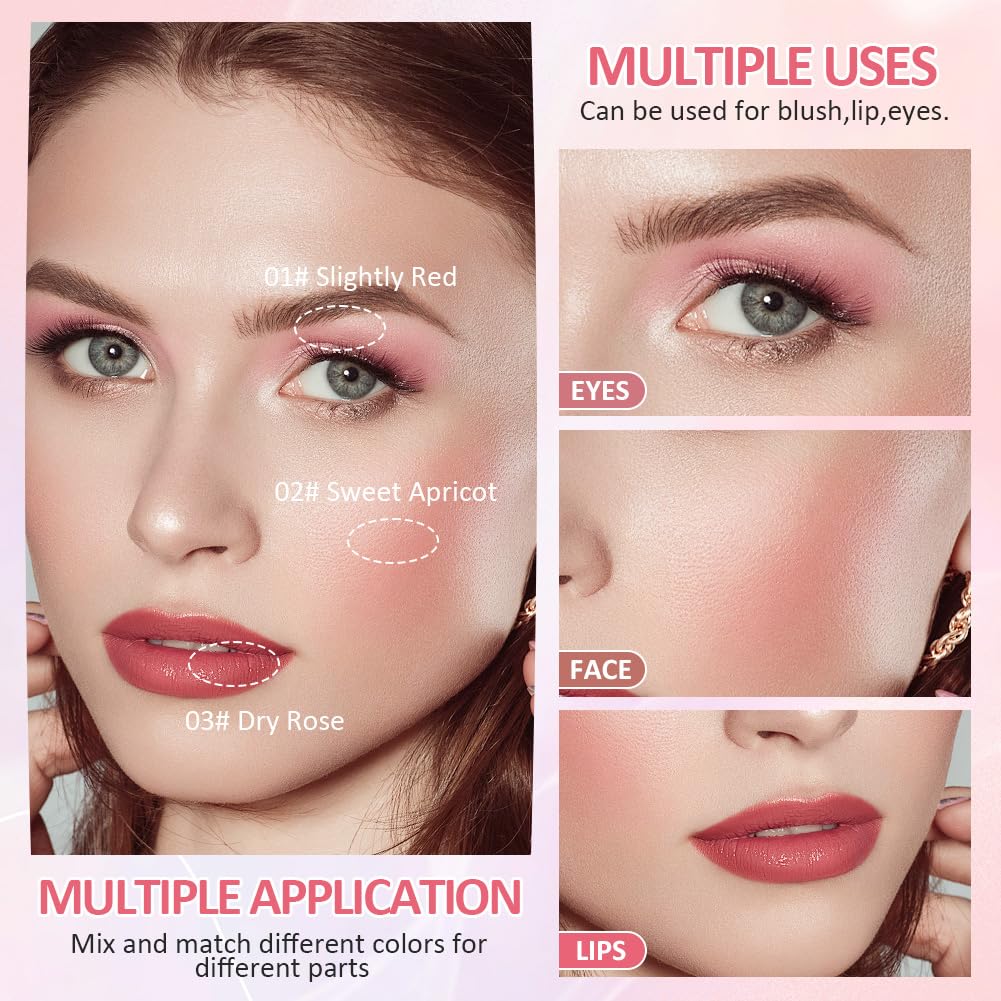 LOPHE Cream Blush Stick - 3 Pieces Set