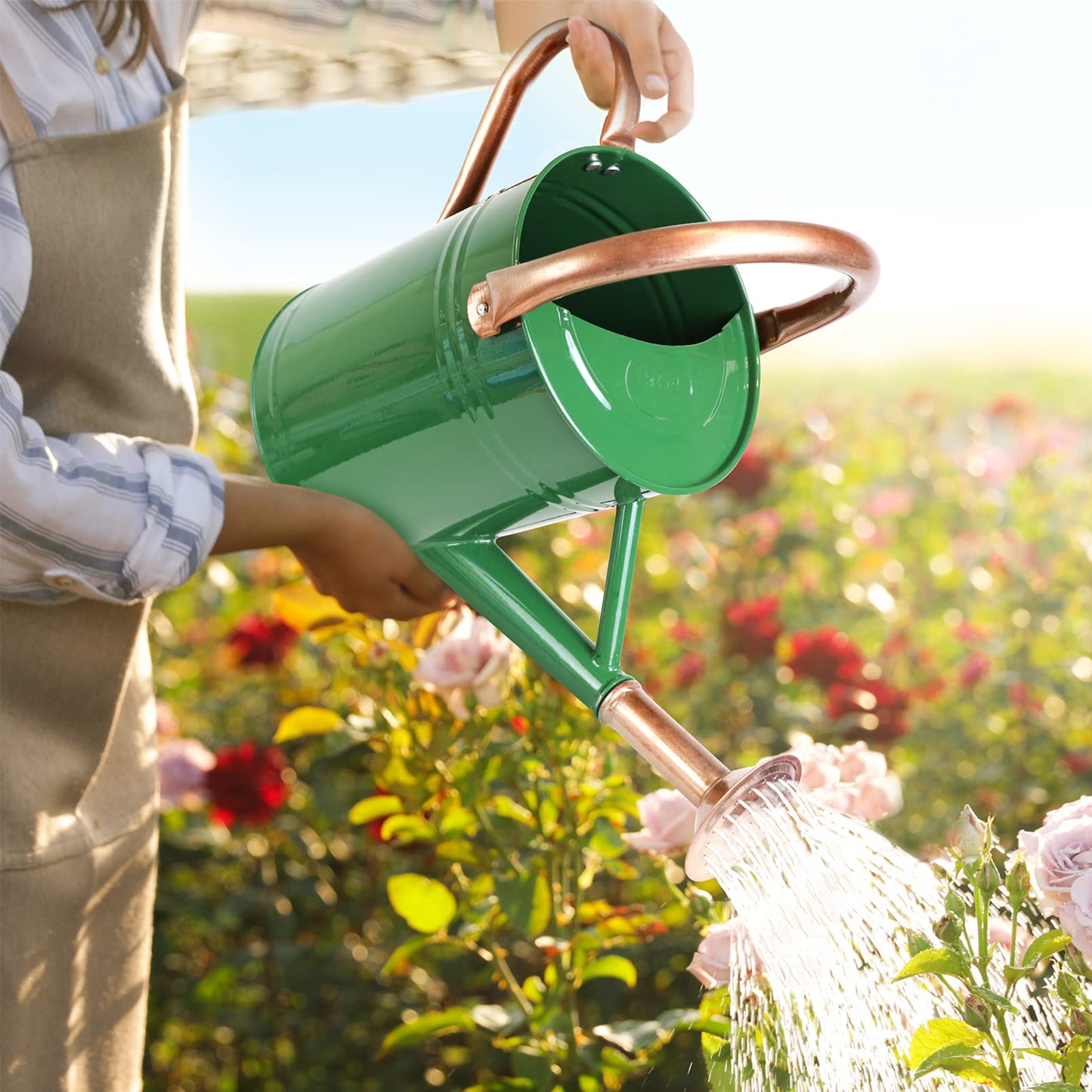 Gießkanne Metall Giesskanne Zimmerpflanzen 4l - Blumengießkanne Vintage Zink Gießkanne Garten