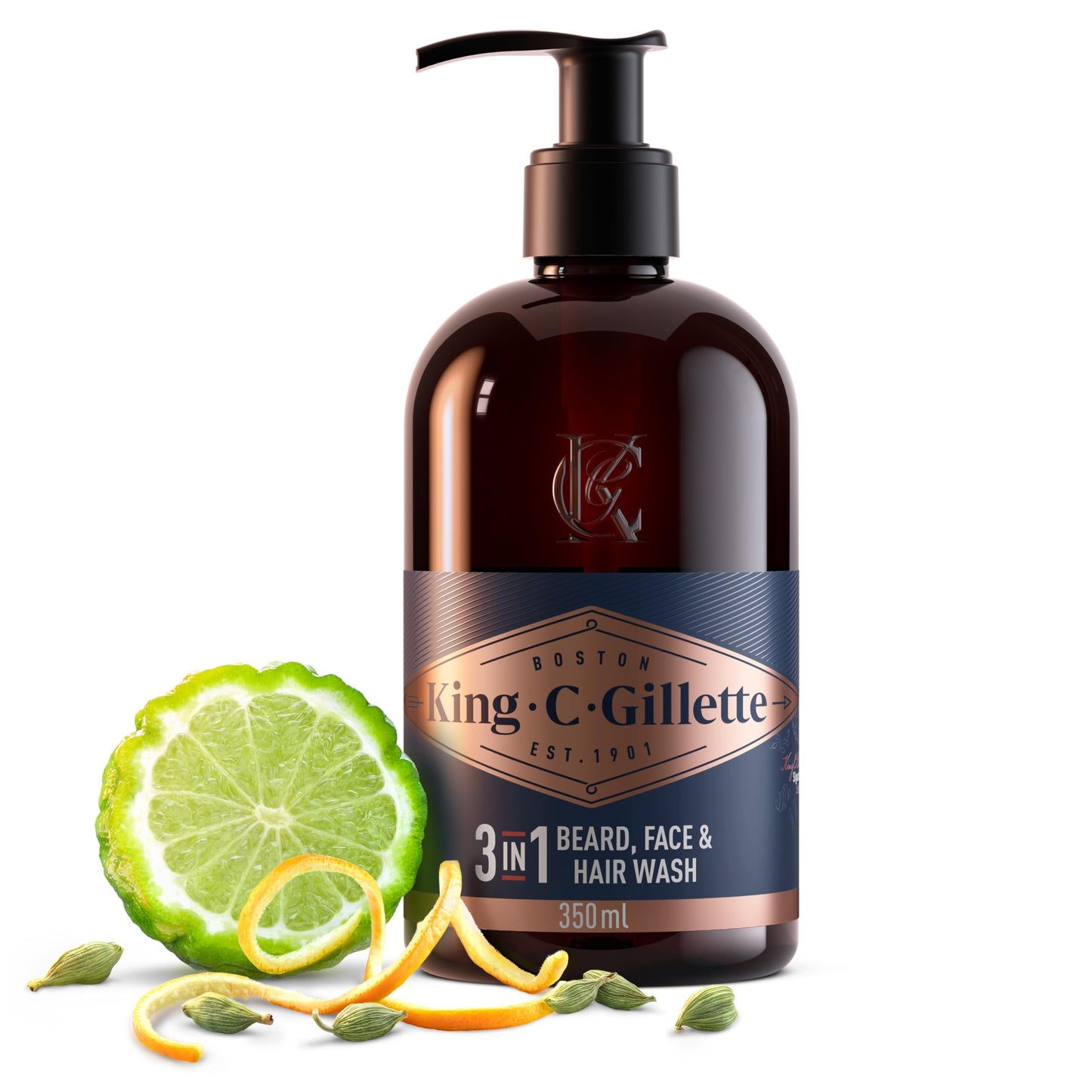 King C. Gillette Bartbalsam für Männer, leichte und tiefgreifende Bartpflege, mit dem charakteristischen Duft von King C. Gillette, 100 ml
