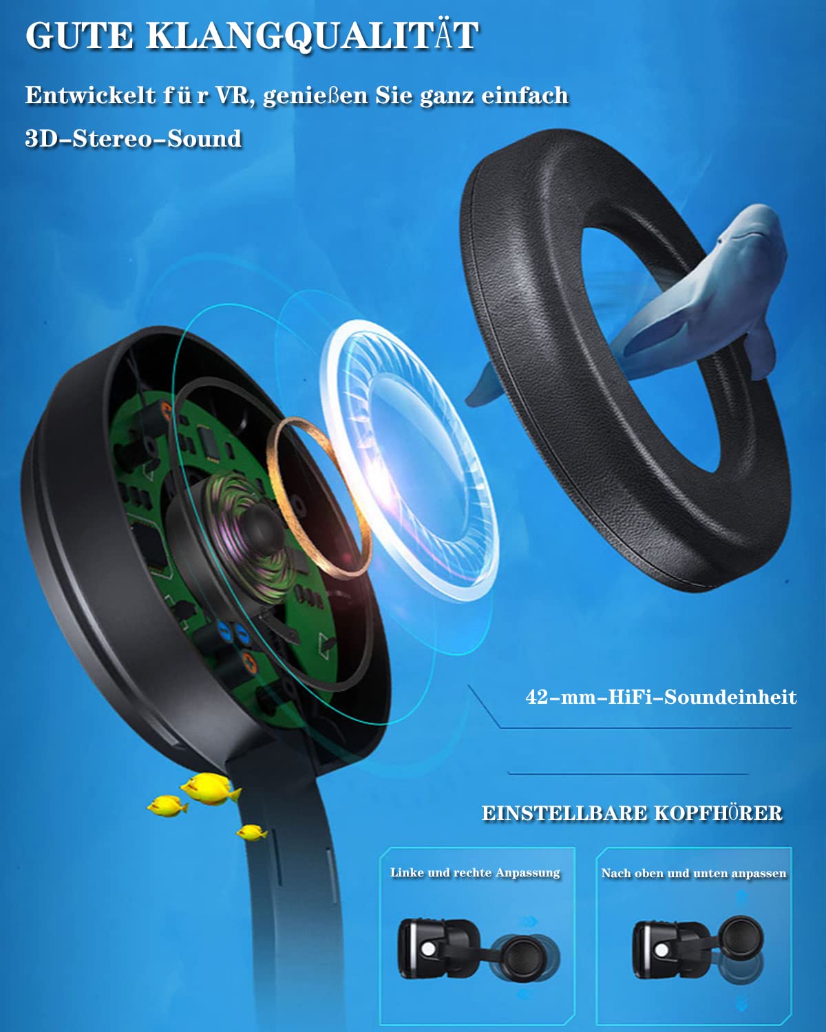 VR Brille für Handy,VR Headset Virtual Reality Brille 3D mit Bluetooth Fernbedienung Erleben Spiele für Android/iOS 4,7-7,2 Zoll Handys Kinder Erwachsene Geschenk 2023 New