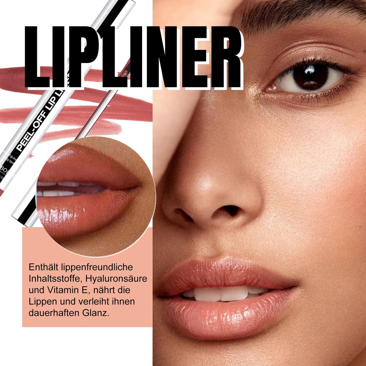 Lip Stain Peel Off Waterproof Long-Lasting Lip Tint with Matte Finish (04#)