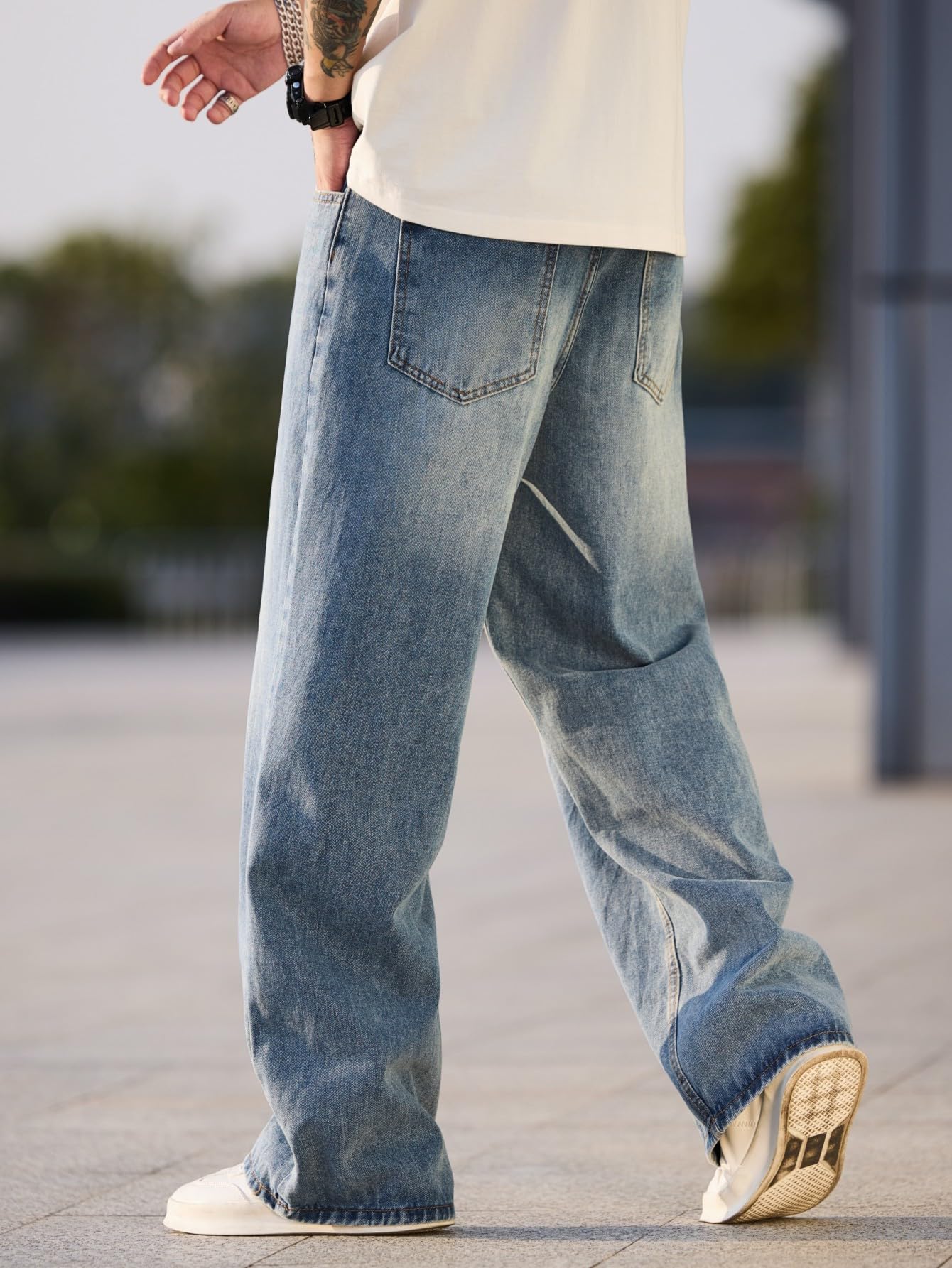 Zewool Men’s Baggy Jeans – Extra Loose Fit Skater Pants