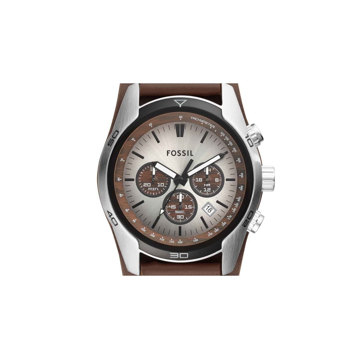 Fossil Coachman Uhr für Herren, Chronographenwerk mit Edelstahl- oder Lederarmband