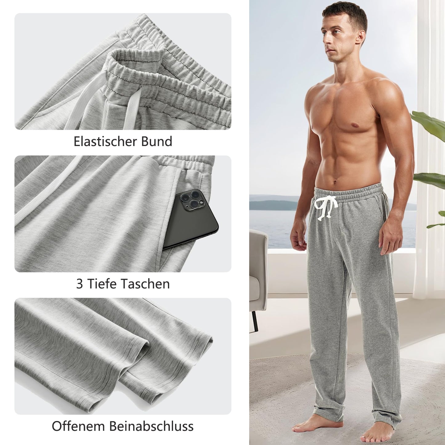 Men's Cotton Jogging Pants Sport Trousers