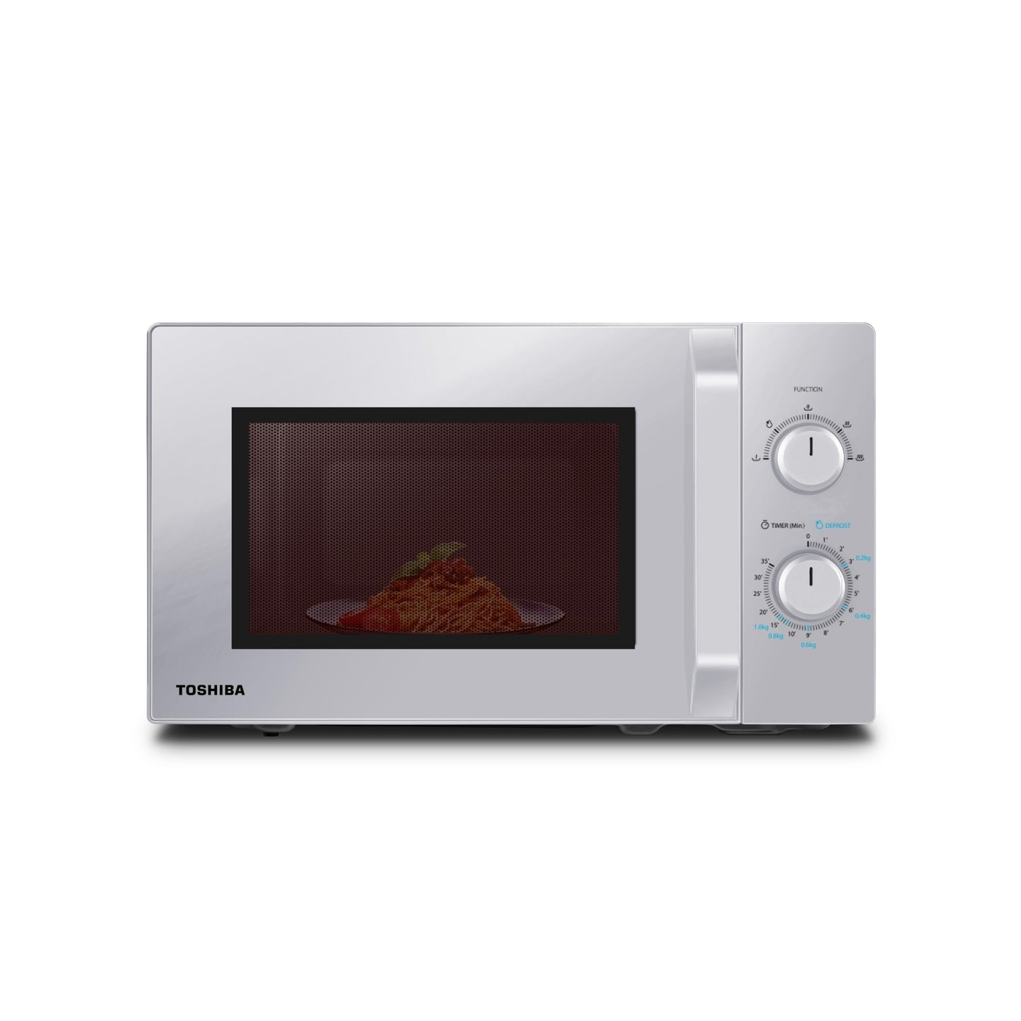 Toshiba MW2-MM20PF(BK) Freistehend Mikrowelle/Solo-Mikrowelle / 20L / 800W / 5 Leistungsstufen mit praktischer Auftaufunktion/LED-Beleuchtung im Innenraum/Schwarz