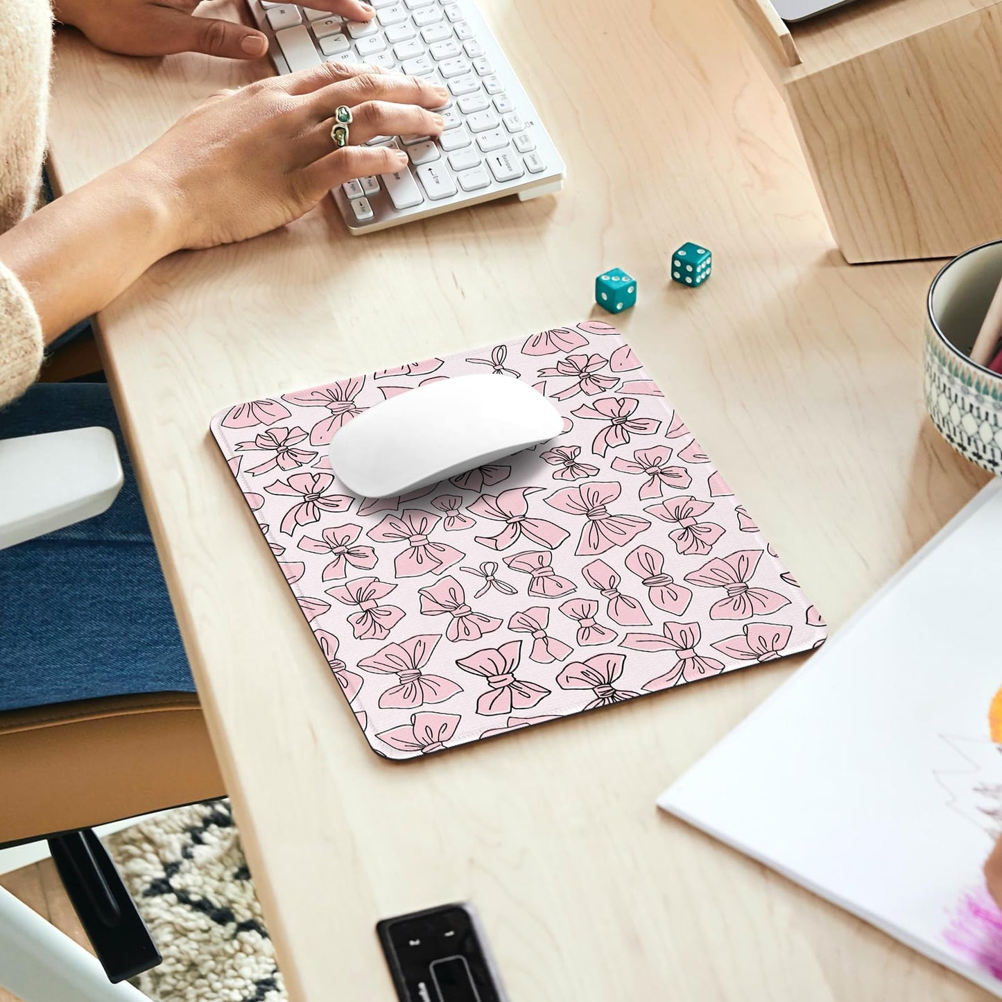 Ksriylm Mauspad,Quadratisches Niedliches Schwarzer Panther Mouse Pad,für Büro und Zuhause,Mousepad mit Motiv,wasserdichtes Mousepad,rutschfeste Gummiunterseite,Computer-Mauspads für kabellose Maus