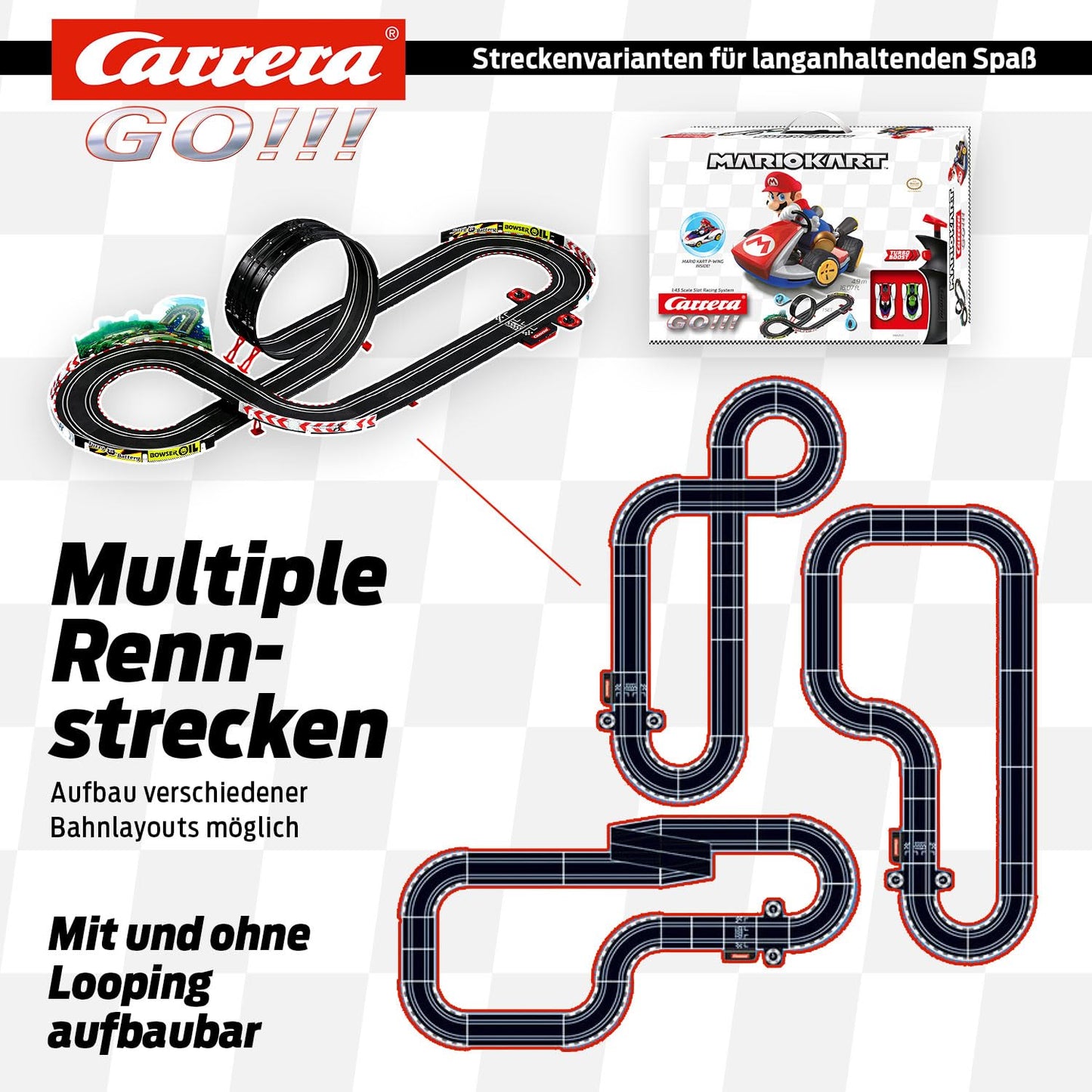 Carrera - 20062492 - Carrera 20062492 Nintendo Mario Kart 8, Mehrfarbig, 58 x 10 x 40 cm