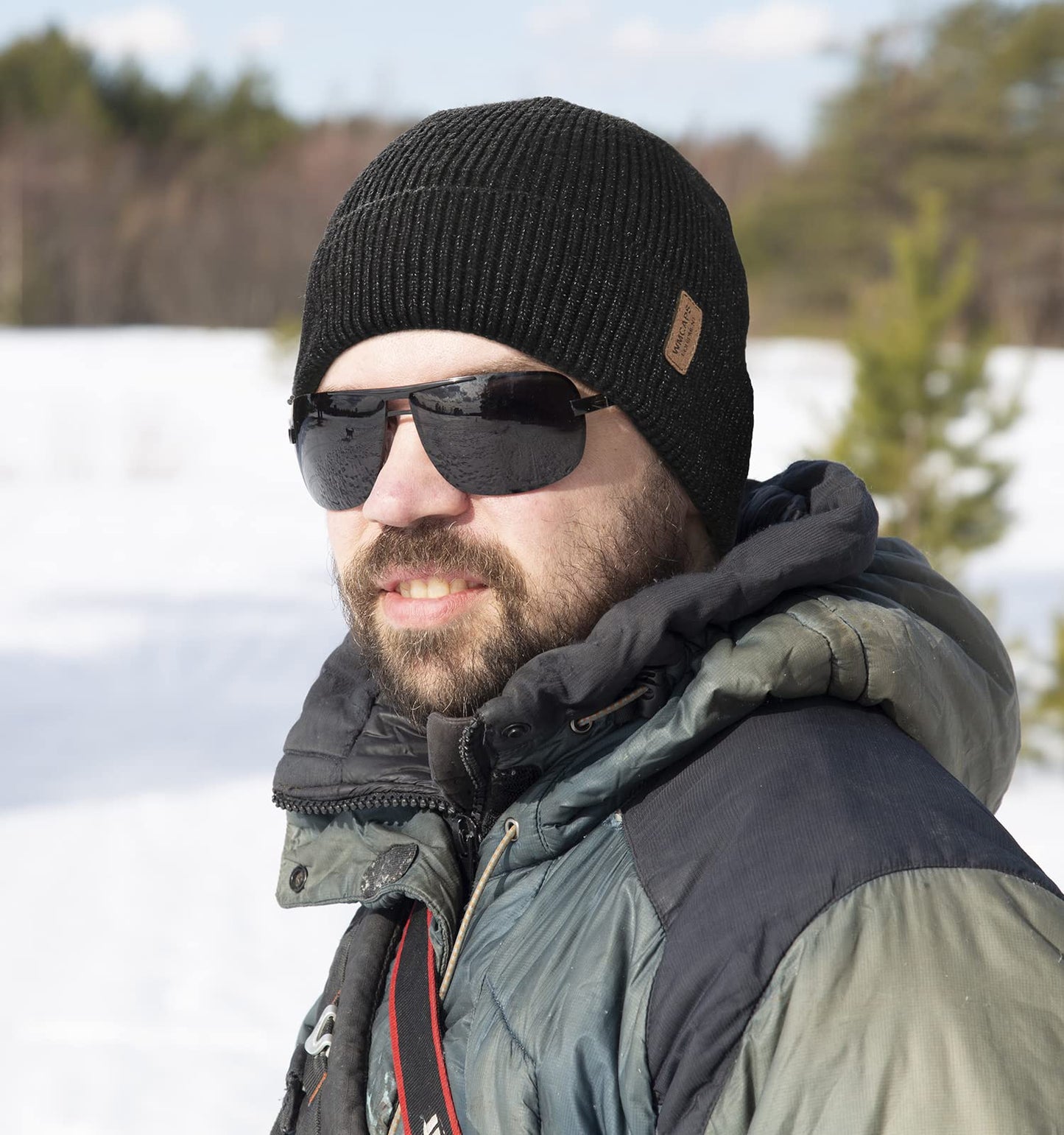 Wmcaps Beanie Mütze, Herren Winter Warme Unisex Wintermütze Strickmütze Dehnbare Weiche Wollmütze mit Bündchen und Dickem Warmem Futter Geschenk für Freundin männer Frauen