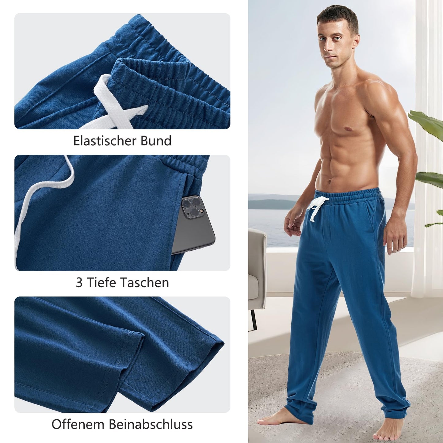 Men's Cotton Jogging Pants Sport Trousers