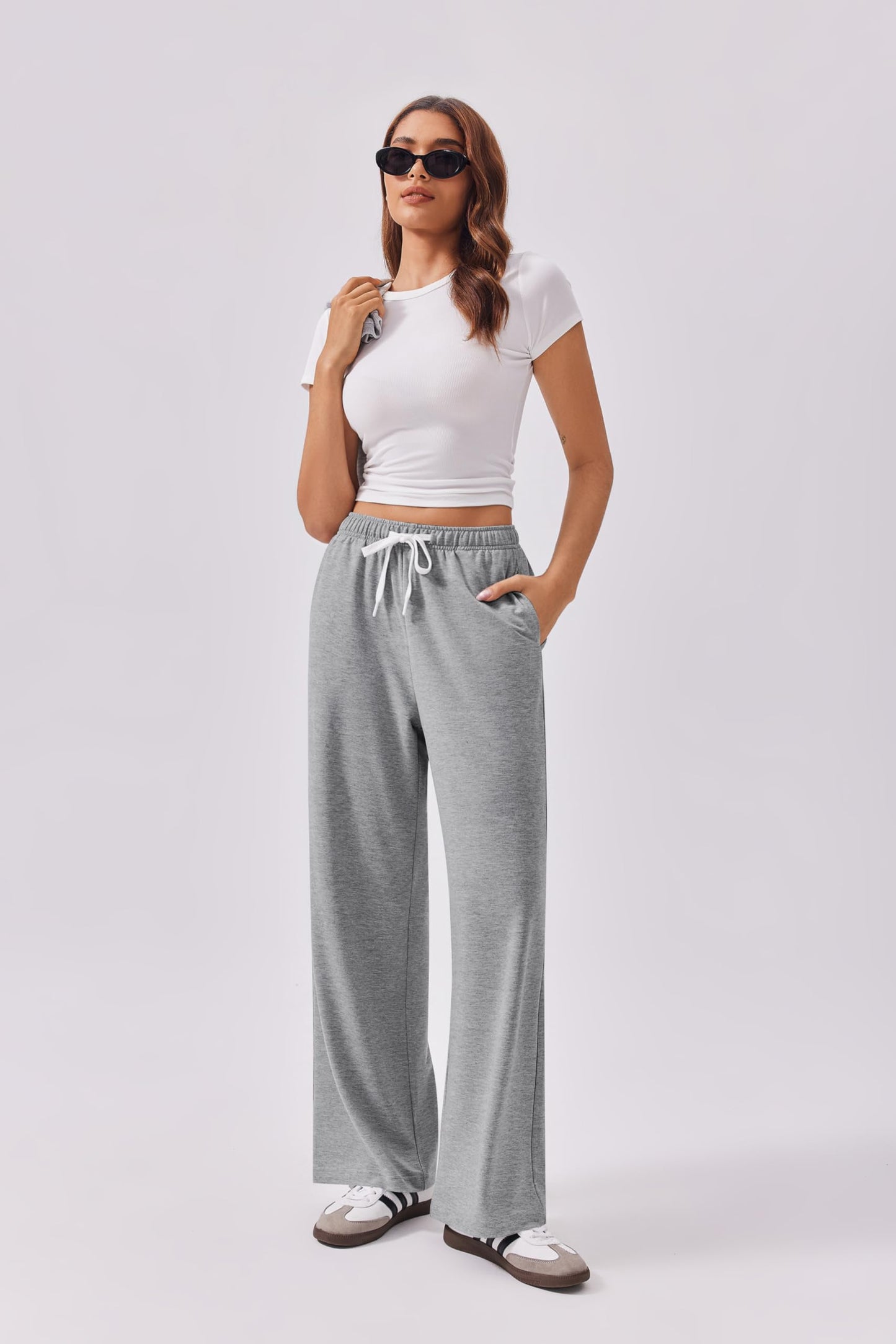 PINSPARK Women’s Jogger Pants – High-Waist Baggy Sweatpants