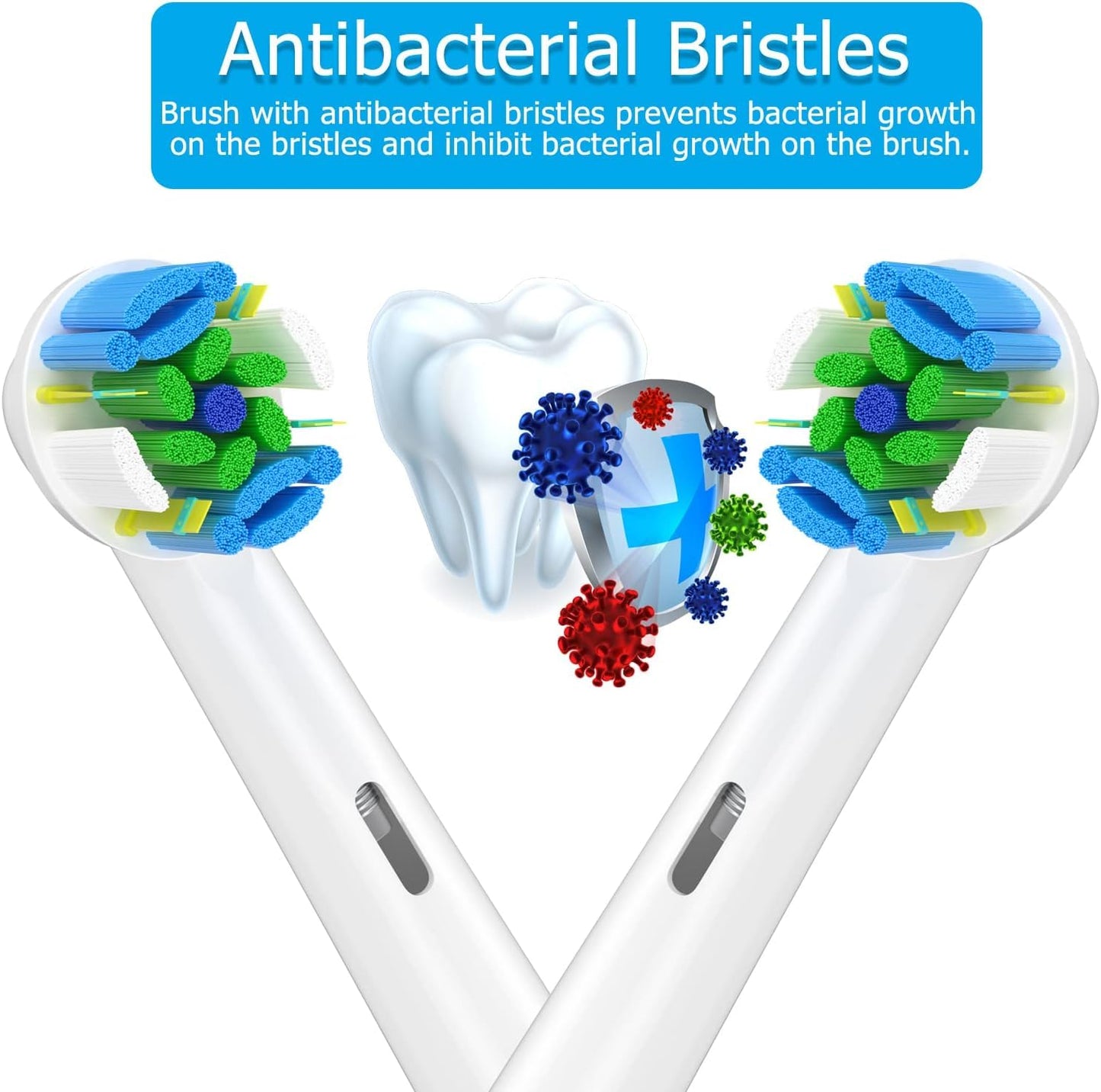 Qitizu Aufsteckbürsten Kompatibel mit Braun Oral b Elektrische Zahnbürste, 4 Floss, 4 Precision, 4 Sensitive, 4 EfficientClean Zahnbürstenaufsatz Aufsätze (16 Weiß)