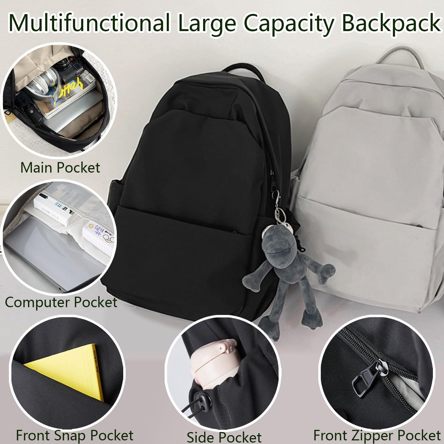 Water-Resistant 15.6" Laptop Backpack – Casual School Backpack