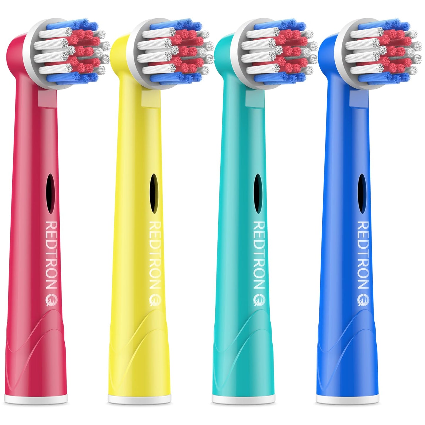REDTRON-Kinderzahnbürstenköpfe für Oral B, Zahnbürstenköpfe für oral b Tiefen-und Präzisionsreinigung, mehrfarbige elektrische Bürstenköpfe für Kinder (4er-Pack)