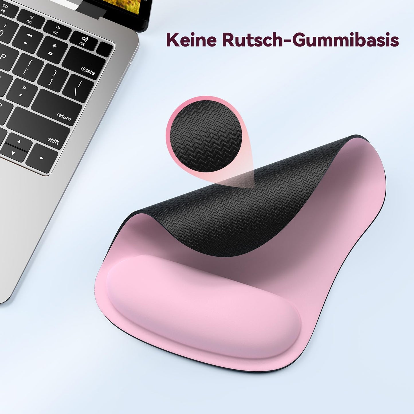 TECKNET Mauspad mit Gelkissen, Memory Foam Mousepad Ergonomisches Wasserdicht Komfort Mausmatte mit Handgelenkpolster Handauflage für Alle Maus Offfice Heim Computer Laptop