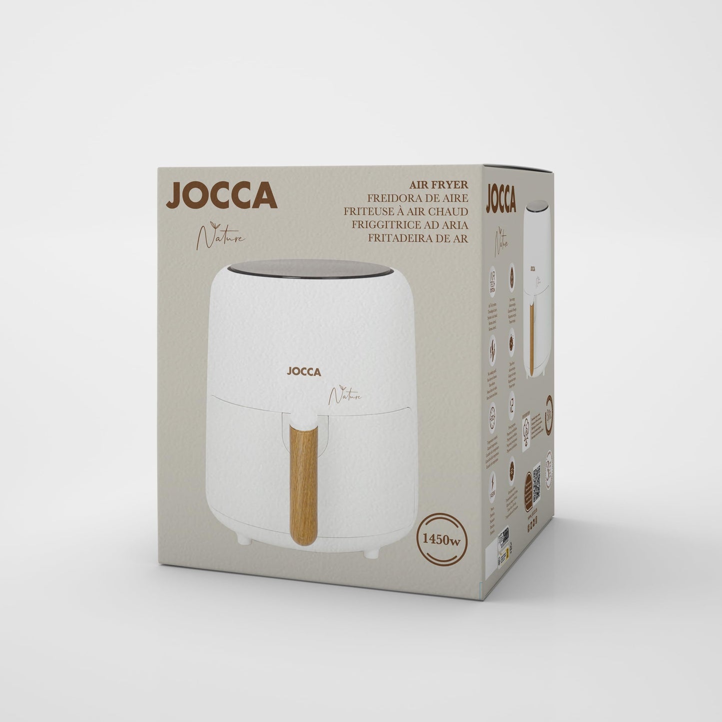 Jocca Heißluftfritteuse Sweet Line, 3,8L Fritteuse, 1450W, 8 Programme, LED Touchscreen, Timer, Rosa