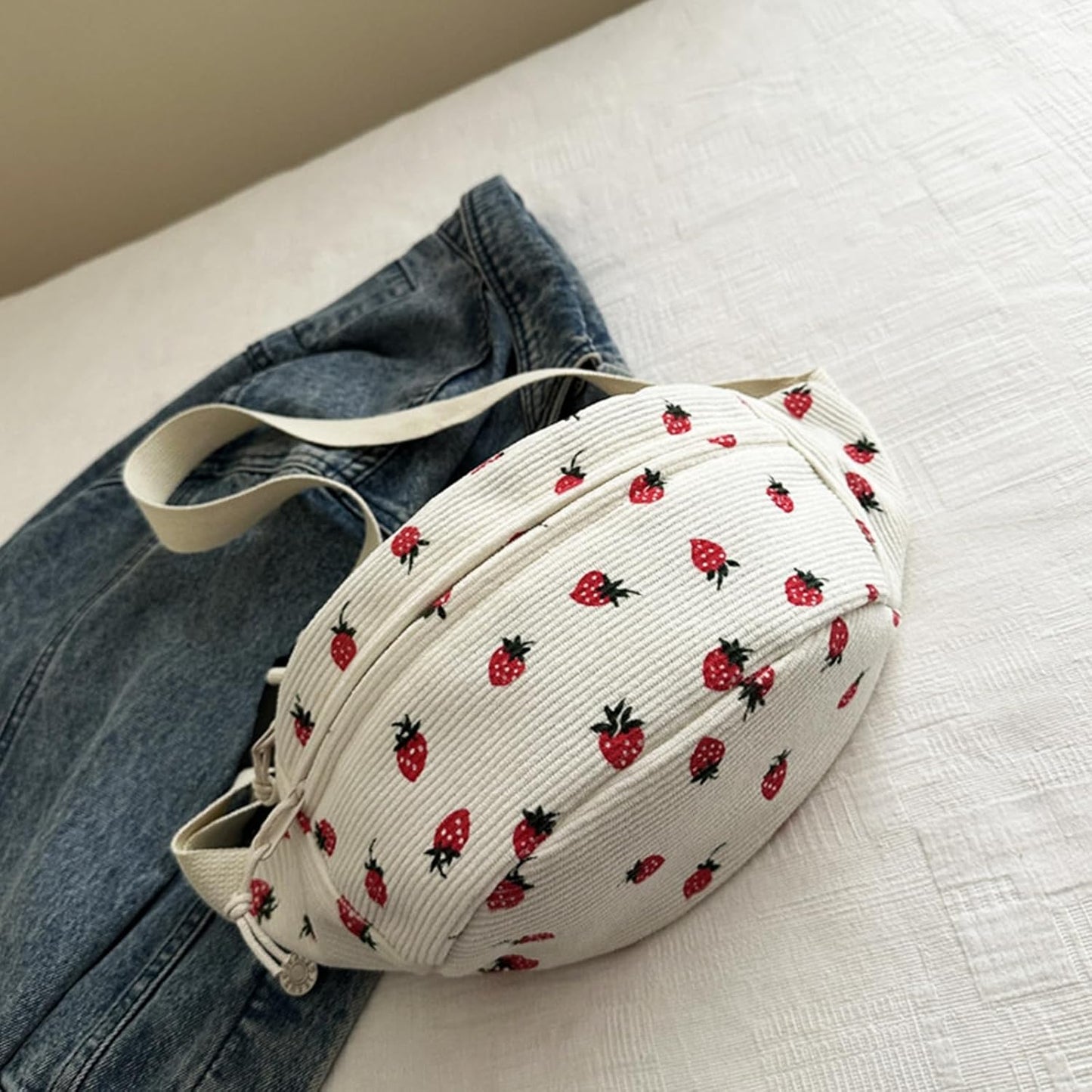 GUTERTOP Corduroy Waist Bag – Small & Stylish Crossbody for Women
