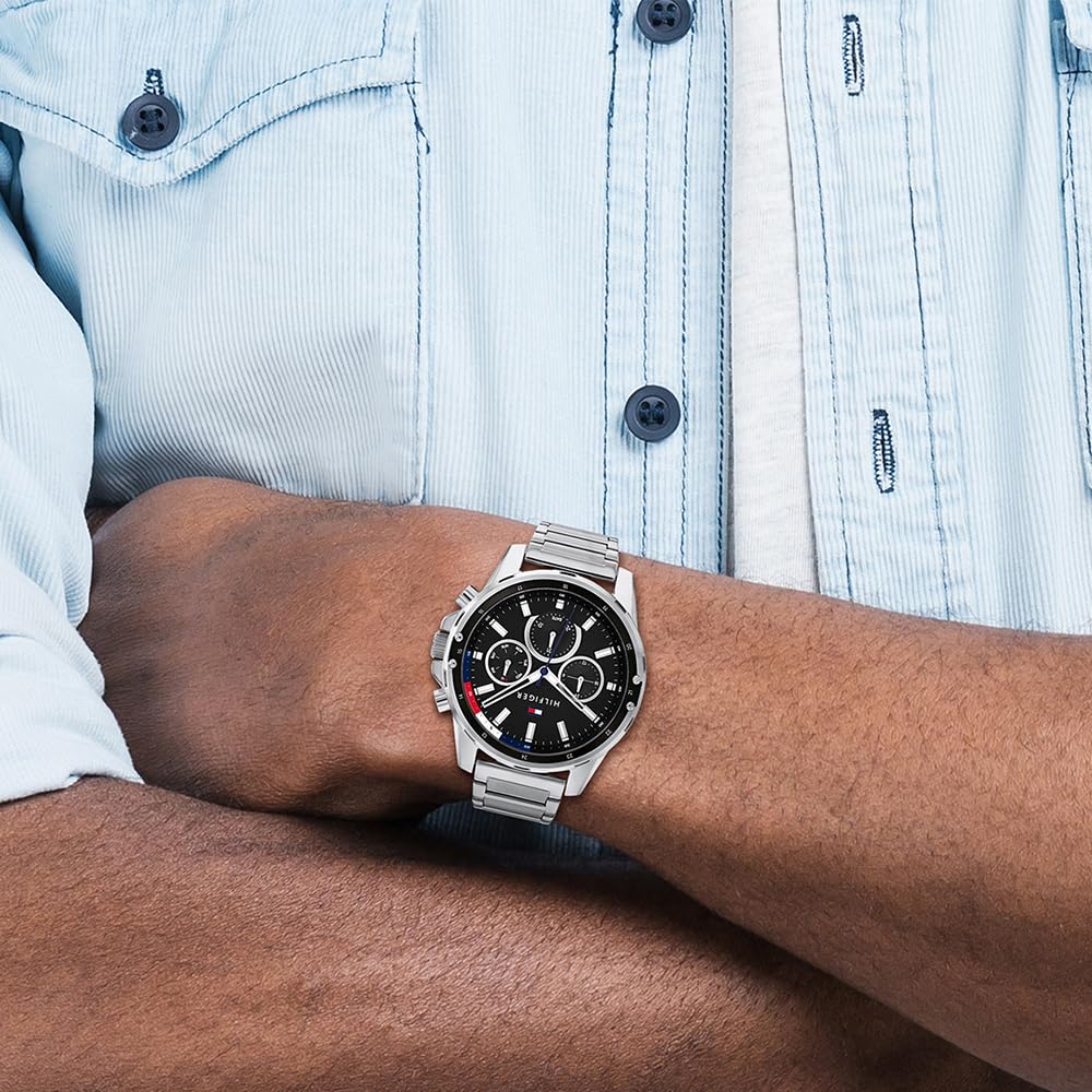 Tommy Hilfiger Multi Zifferblatt Quarz Uhr für Herren mit Edelstahl- oder Silikonarmband