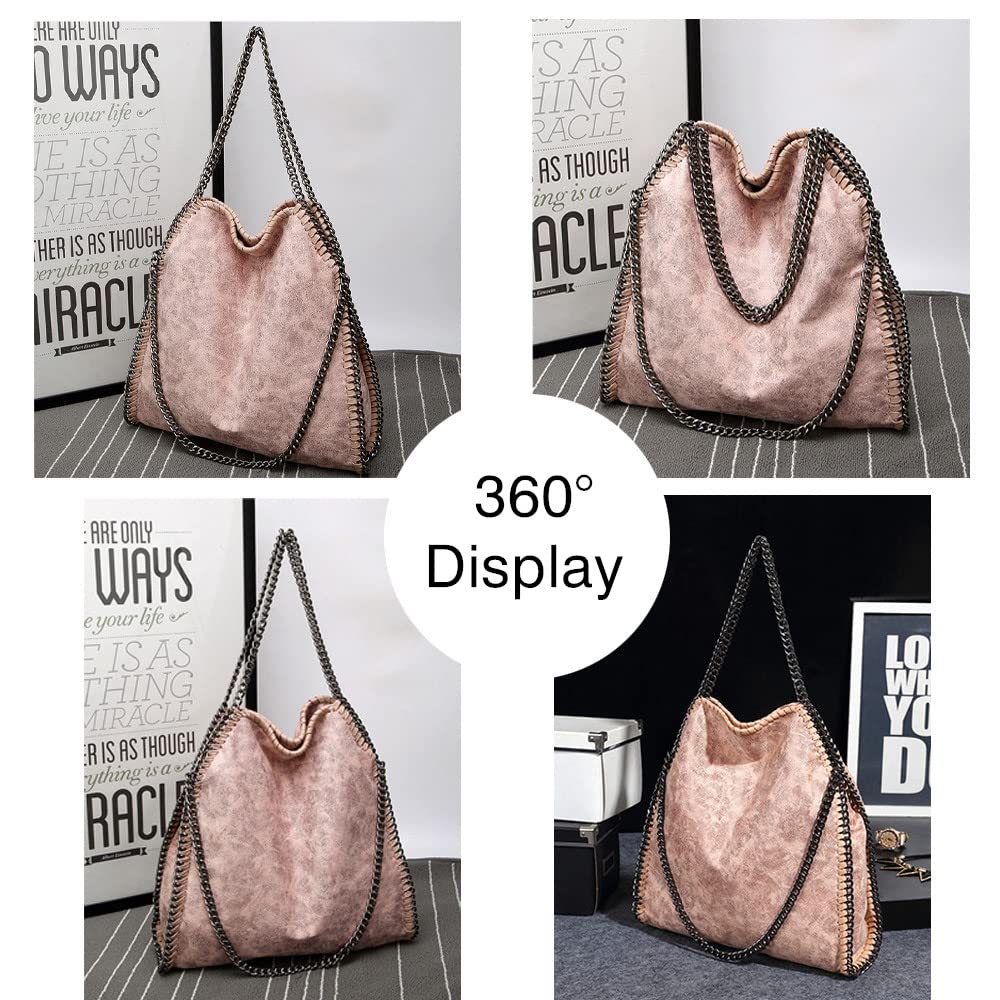 Women’s Chain Crossbody Bag – Large Hobo Shoulder Bag