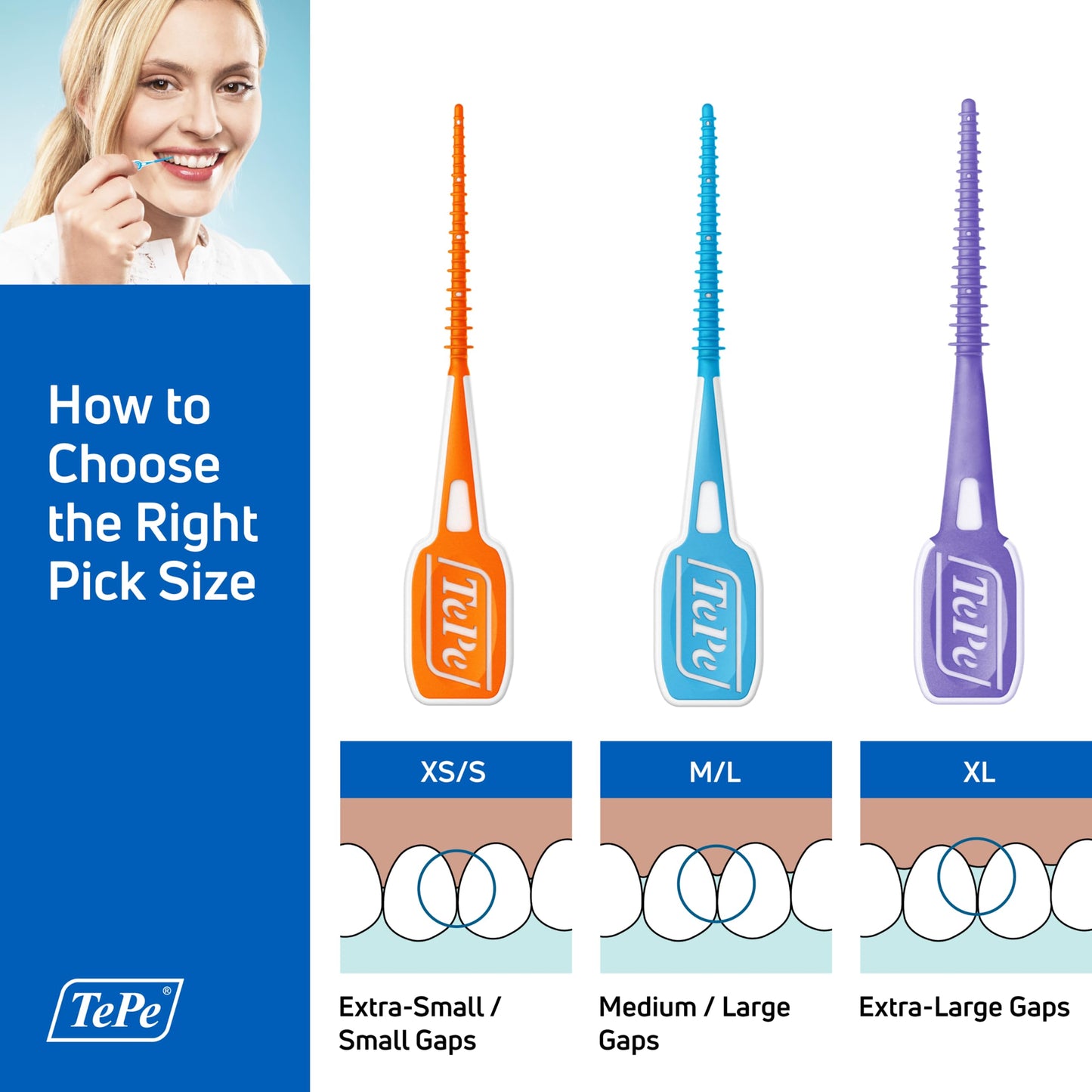 TePe EasyPick Dental Stick XS/S / 1 x 36 Stück inklusive praktischem Taschenetui / Für eine einfache, tägliche Anwendung zwischendurch und unterwegs