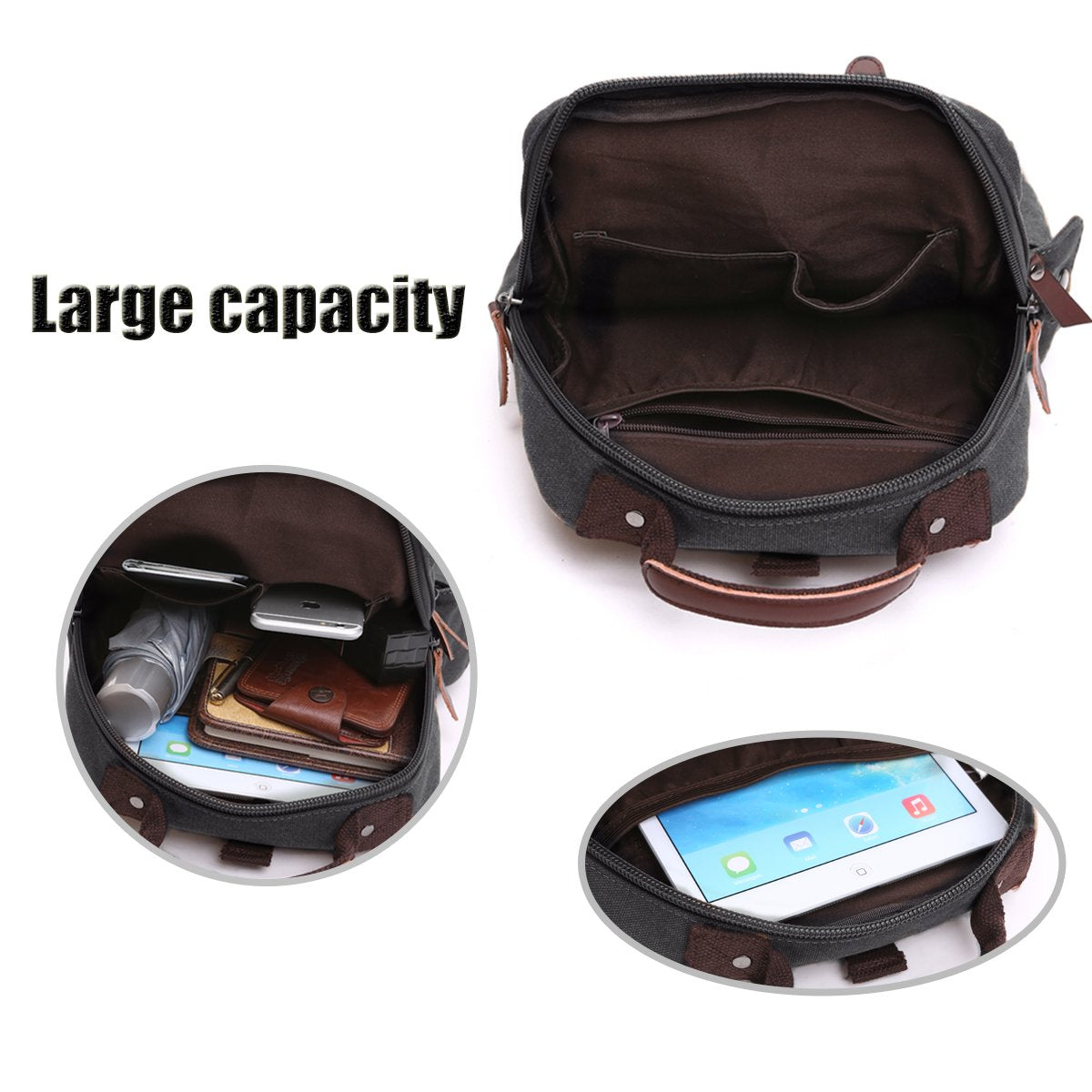 LOSMILE Vintage Canvas Backpack for Men & Women
