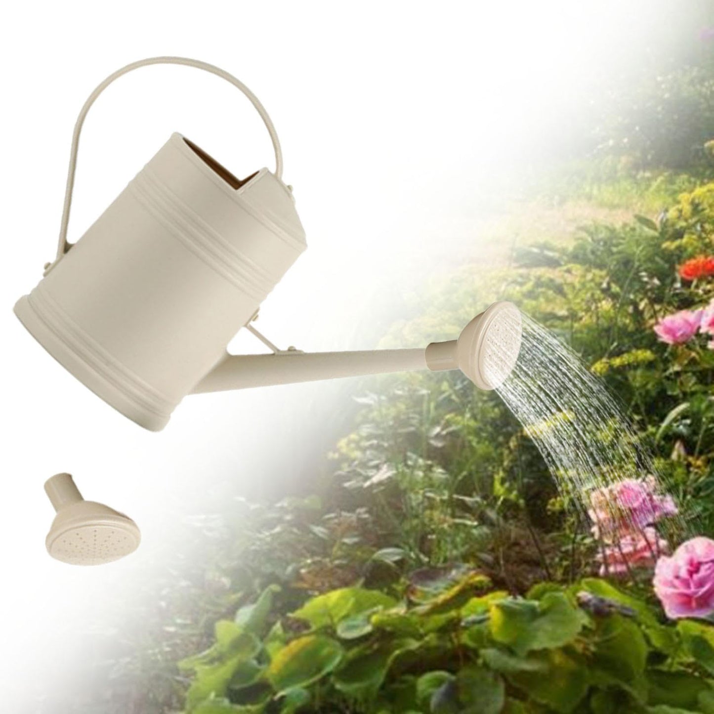 Sharplace Gießkanne Gartengießkanne Blumengießkanne Pflanzengießer aus Kunststoff mit abnehmbarem Zerstäuber und langem Auslauf Ideal für die Gartenbewässerung zu Hause