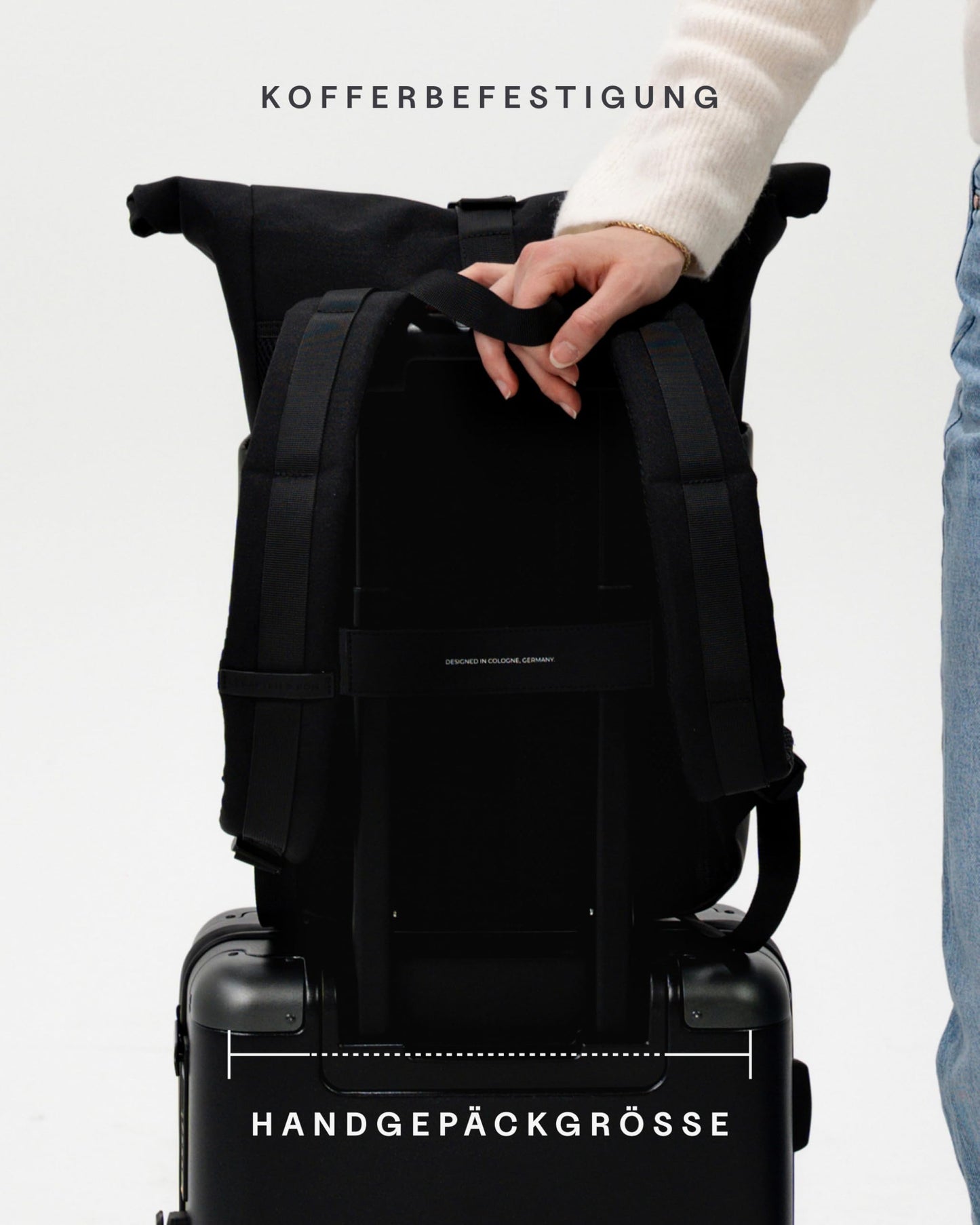 Kapten & Son Lund Basic Backpack 14–16L – Rolltop Travel Backpack