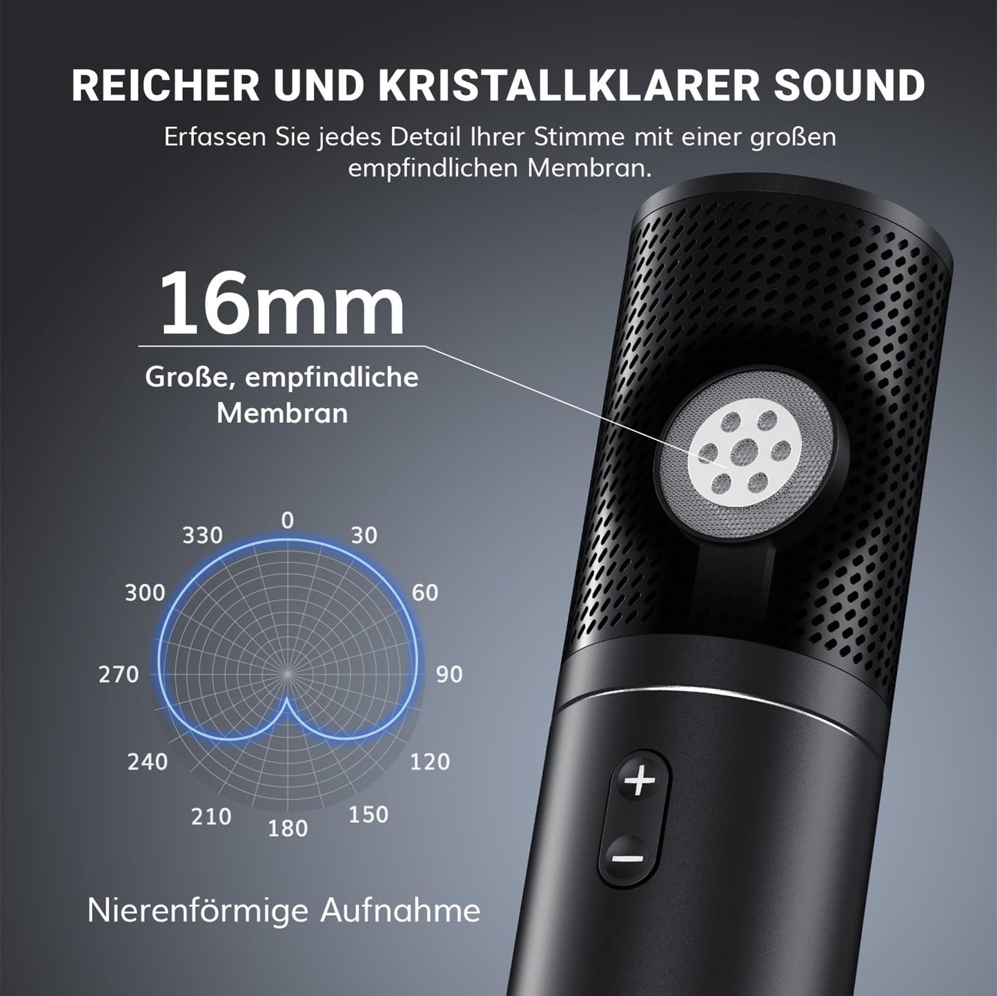 USB Gaming Mikrofon PC, TONOR Podcast Kondensator Microphone Kit Nierencharakteristik mit Arm Ständer Popschutz, Brodcasting Mic Studio Mikro, Mikrophon für Streaming Aufnahme YouTube Twitch PS4/5, Q9