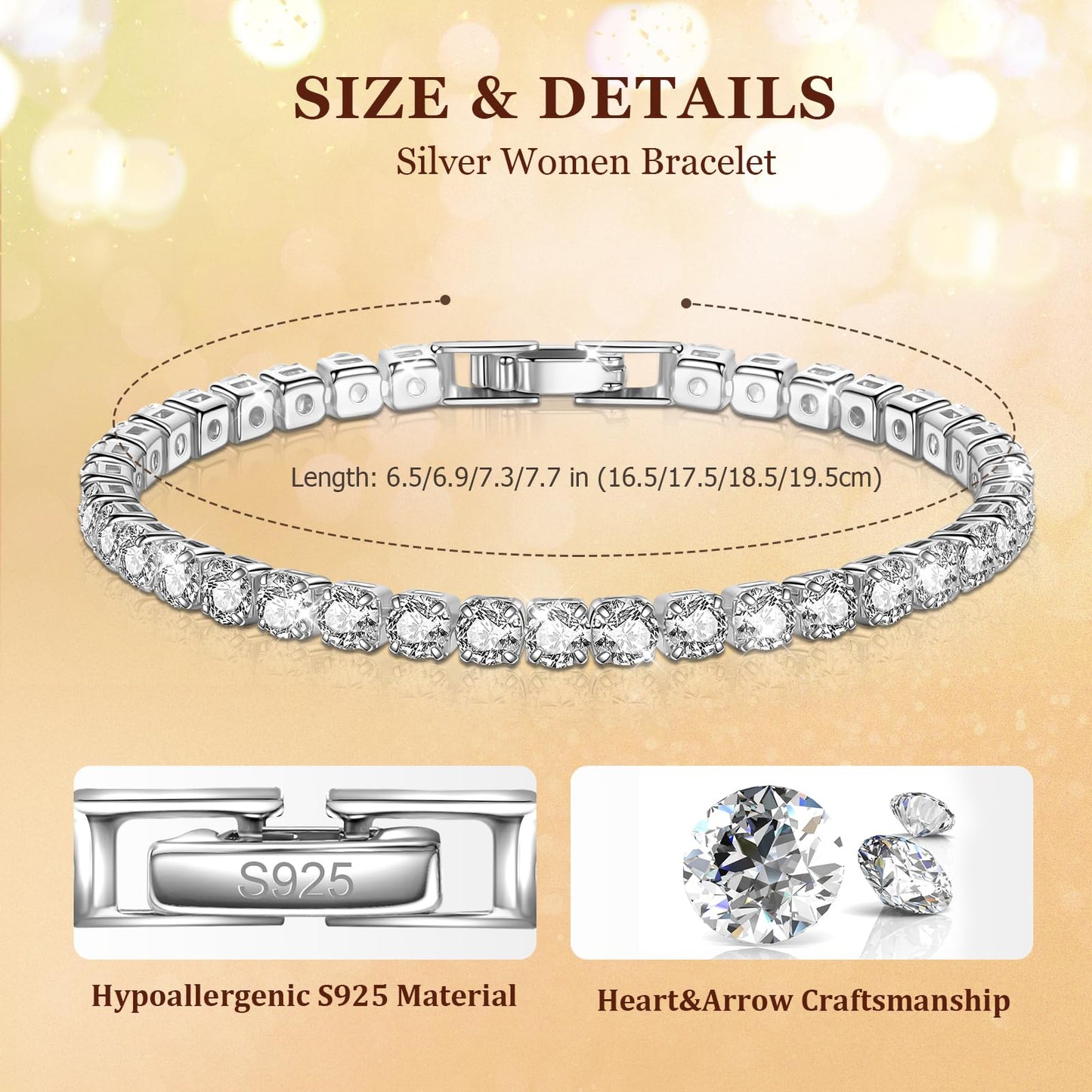 Fée 5A Zirconia Tennis Bracelet for Women