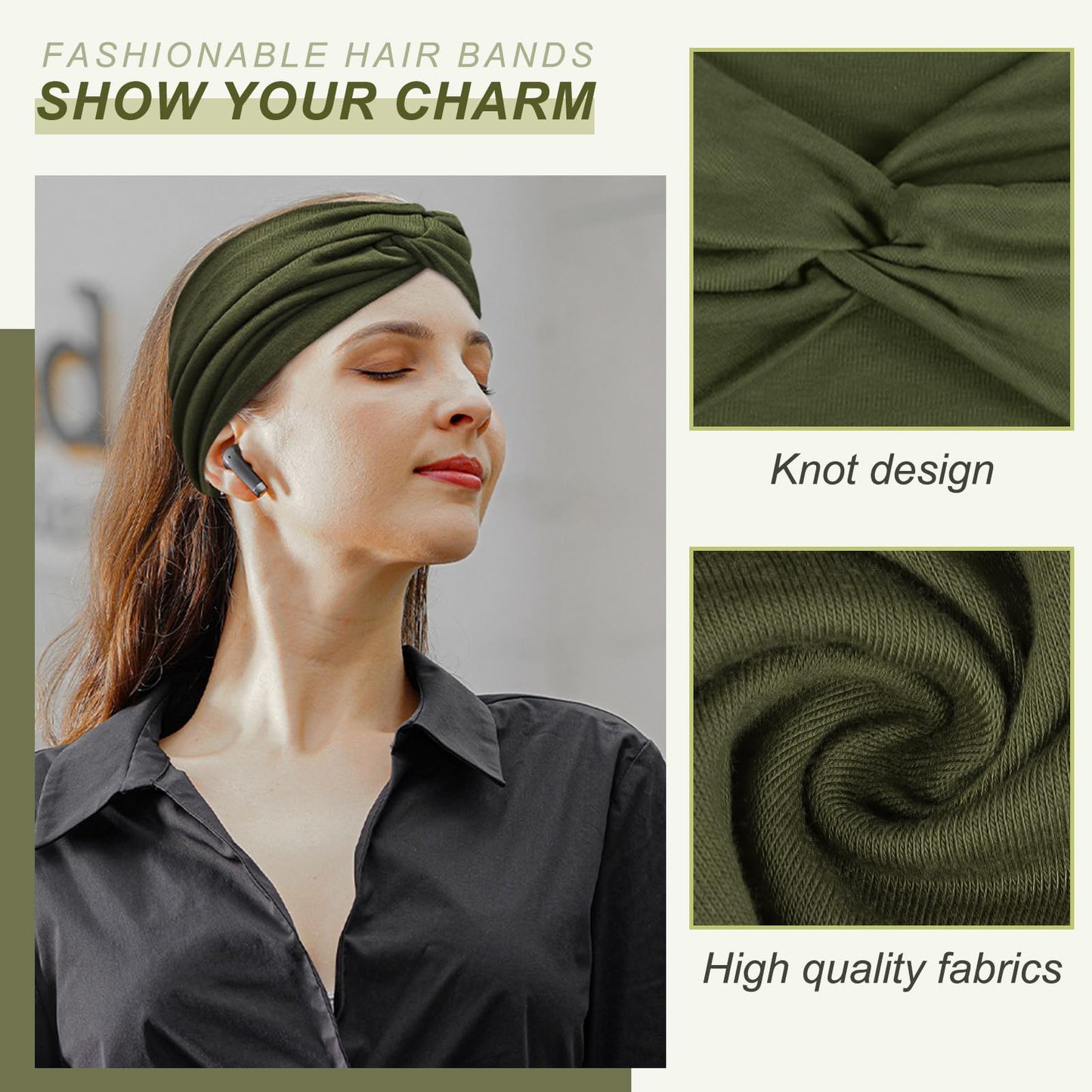 BELEVO Haarband Damen, Extra Breit Stirnband Damen Dünn 18cm Haarbänder Elastische Stirnbänder Weiche Haarreifen Headband Haarschmuck für Yoga Sport 4 Stück