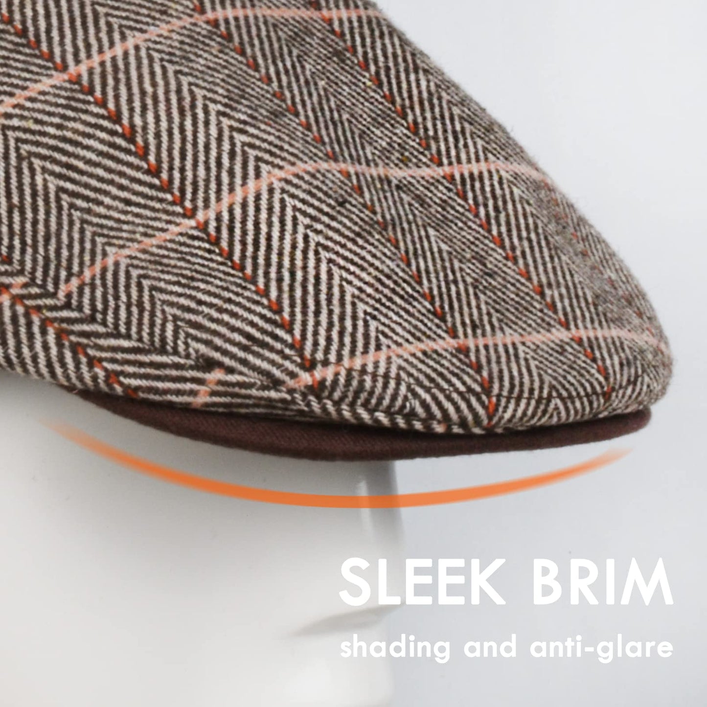 besbomig Schiebermütze Barret Flat Cap Schirmmütze für Herren Damen, Gatsby Newsboy Cap Baskenmützen Golfermütze, Frühling Herbst Winter, 55-59cm