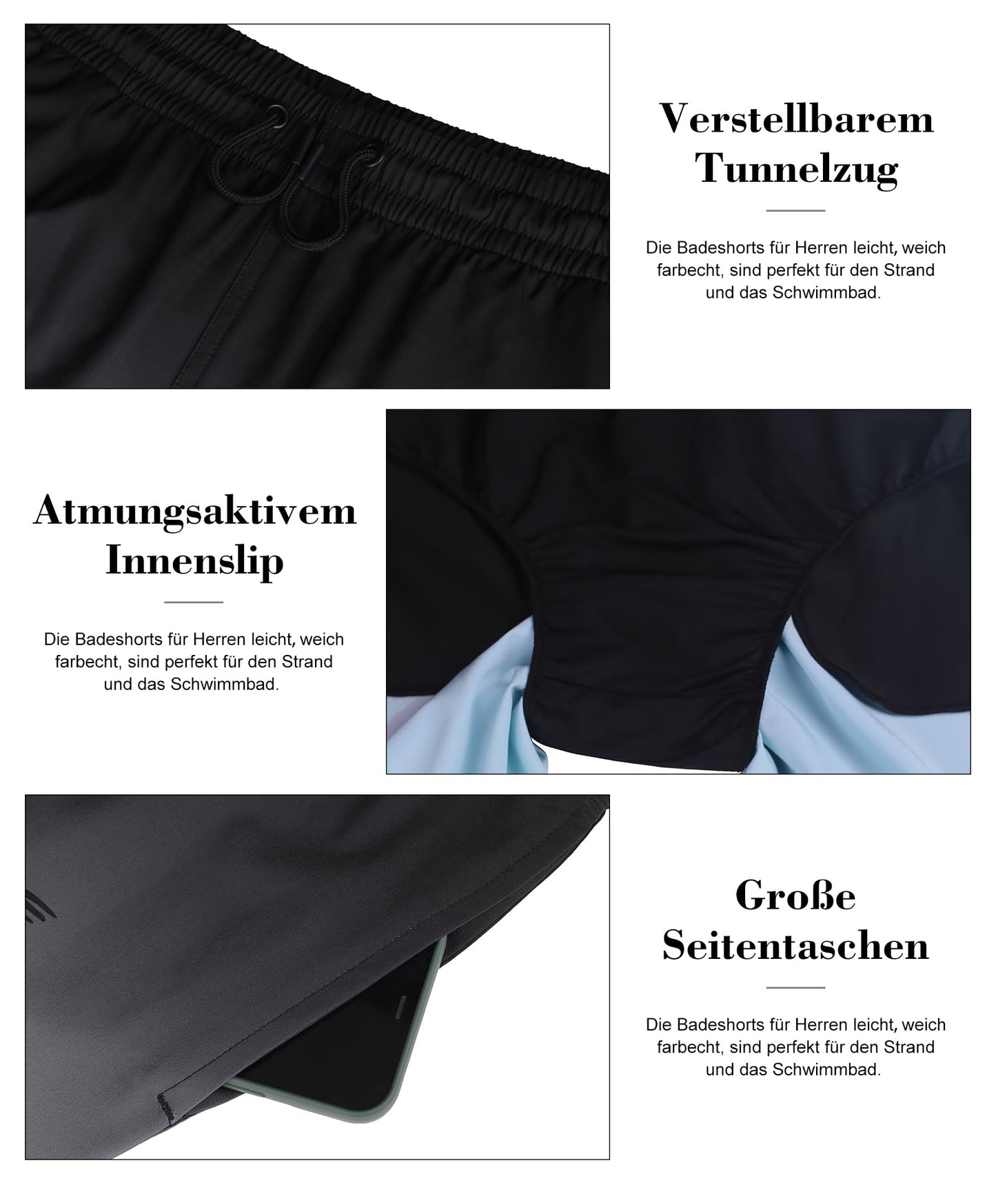 MARZXIN Men’s Quick-Dry Swim Shorts