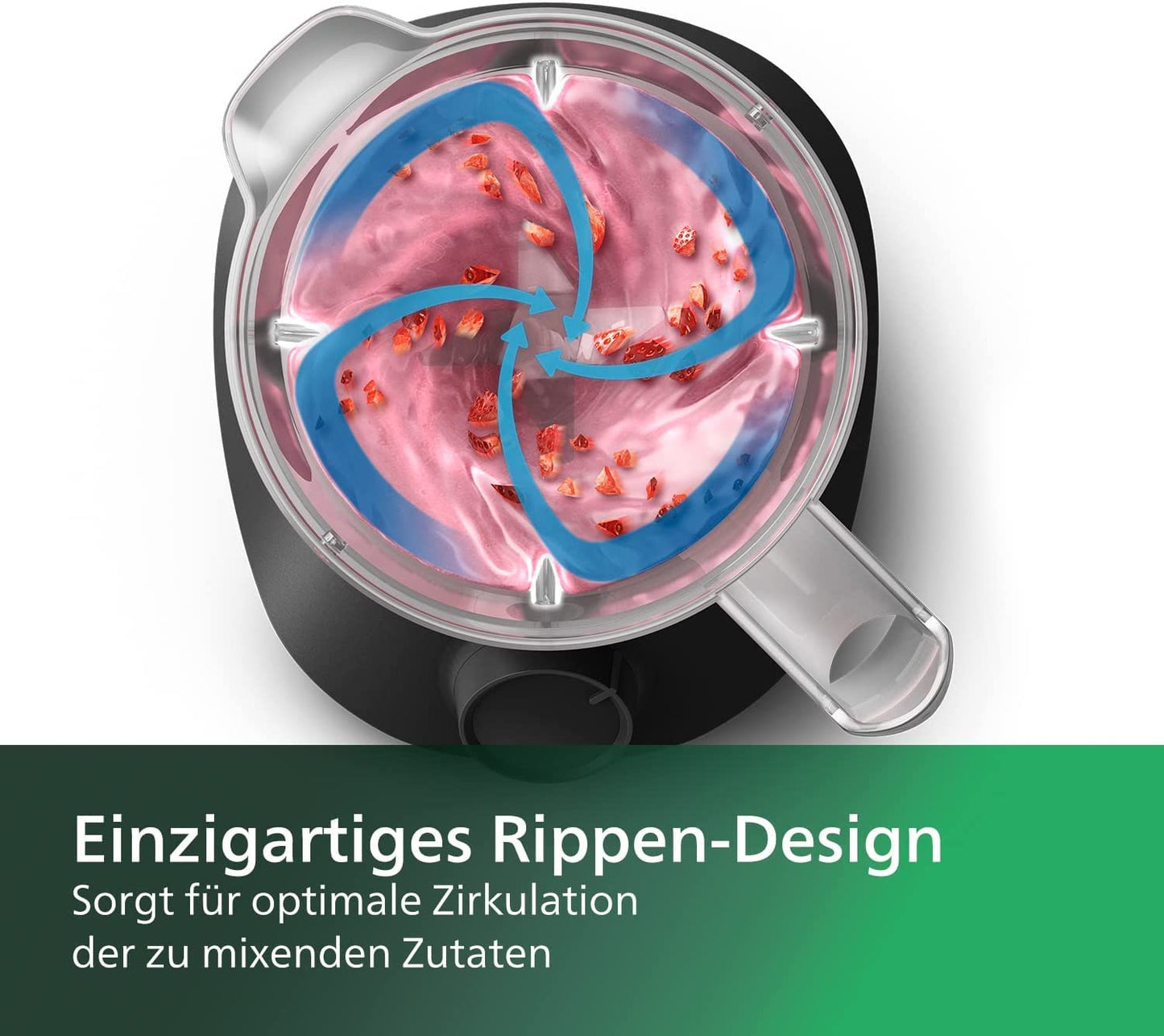Philips Standmixer (450 Watt, ProBlend-Technologie, 1,9 Liter Kunststoffbehälter, inkl. Trinkflasche) schwarz