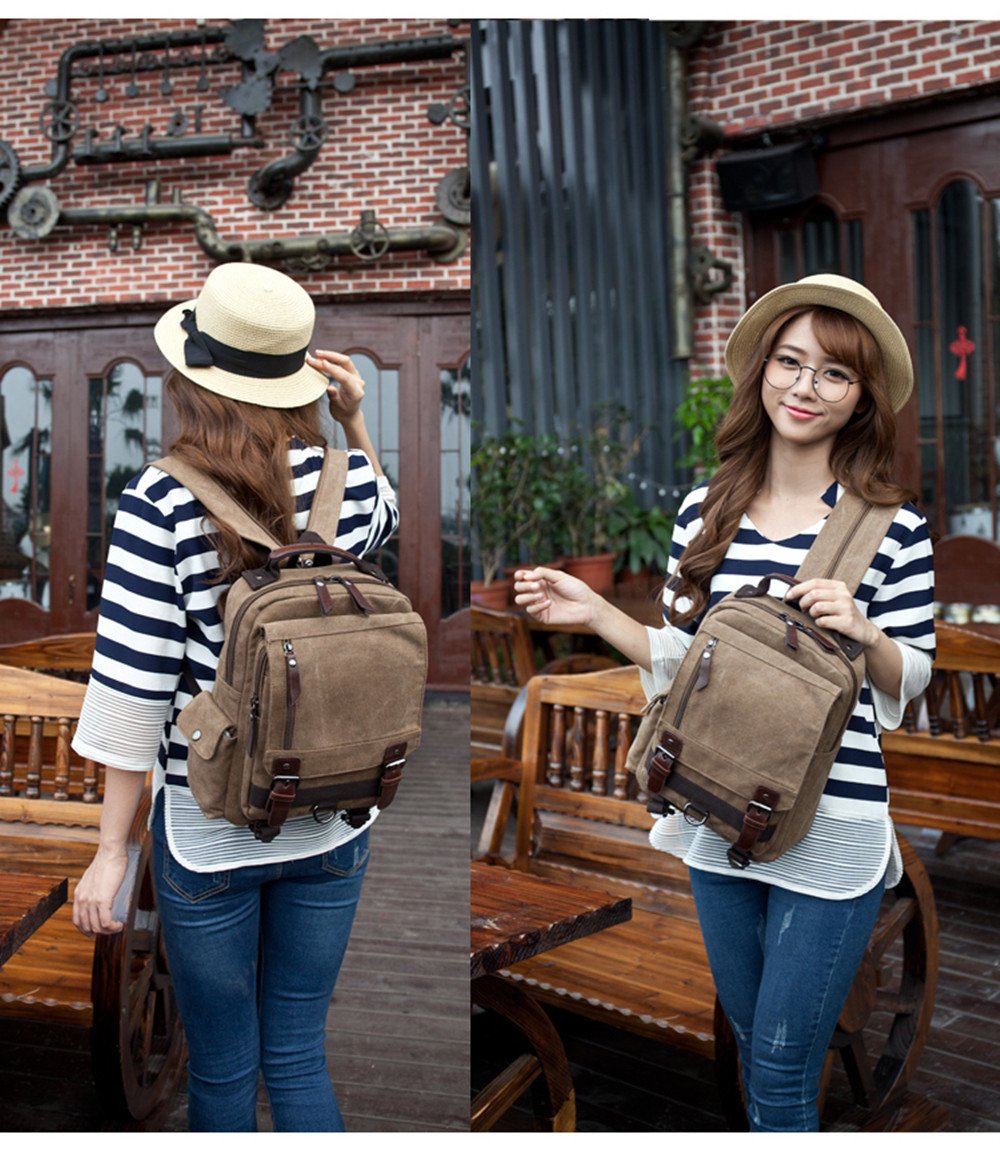 LOSMILE Vintage Canvas Backpack for Men & Women