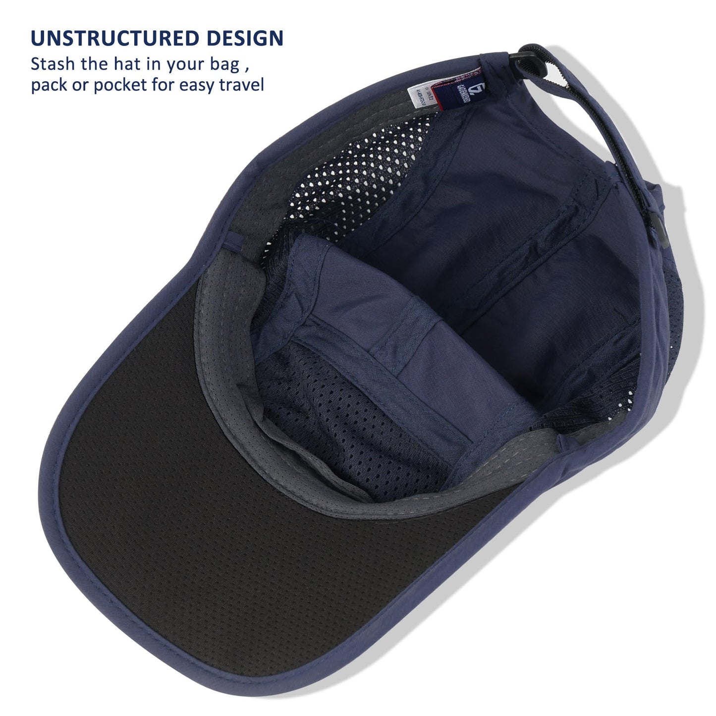GADIEMKENSD Folding Outdoor Hat UPF 50+ Sun Protection Mesh Sport Hat