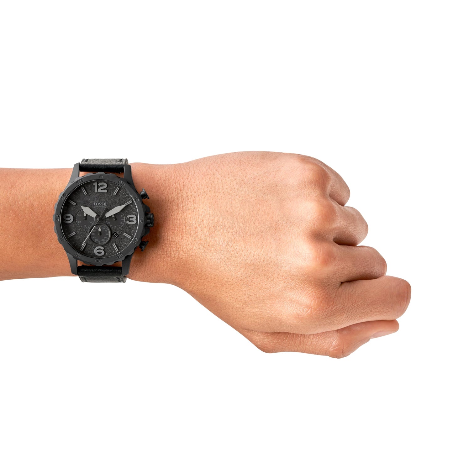 Fossil Nate Uhr Für Herren, Quarzwerk Chronograph Mit Edelstahl- Oder Lederarmband