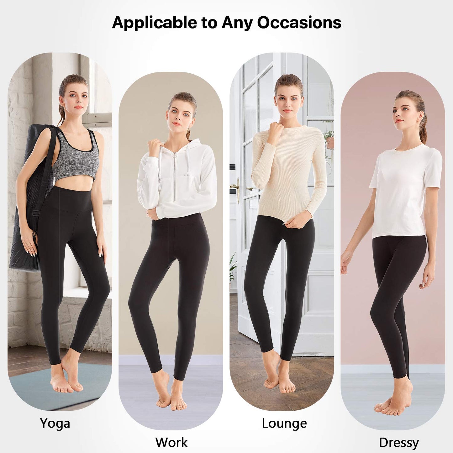 SINOPHANT 2-Pack High Waist Leggings for Women