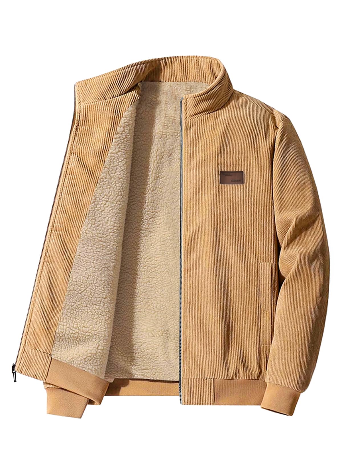 Men’s Corduroy Jacket – Fleece-Lined Winter Coat