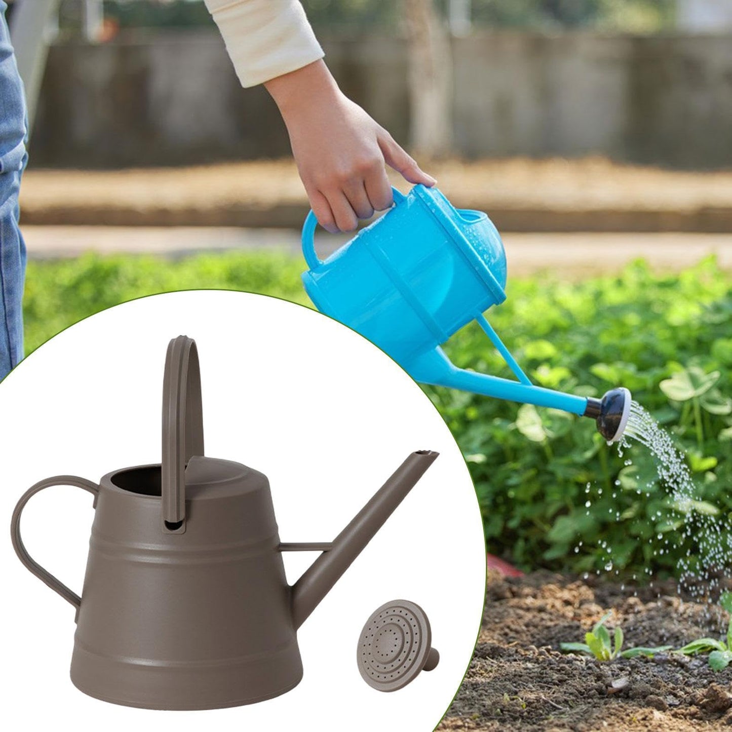 Sharplace Gießkanne Gartengießkanne Blumengießkanne Pflanzengießer aus Kunststoff mit abnehmbarem Zerstäuber und langem Auslauf Ideal für die Gartenbewässerung zu Hause
