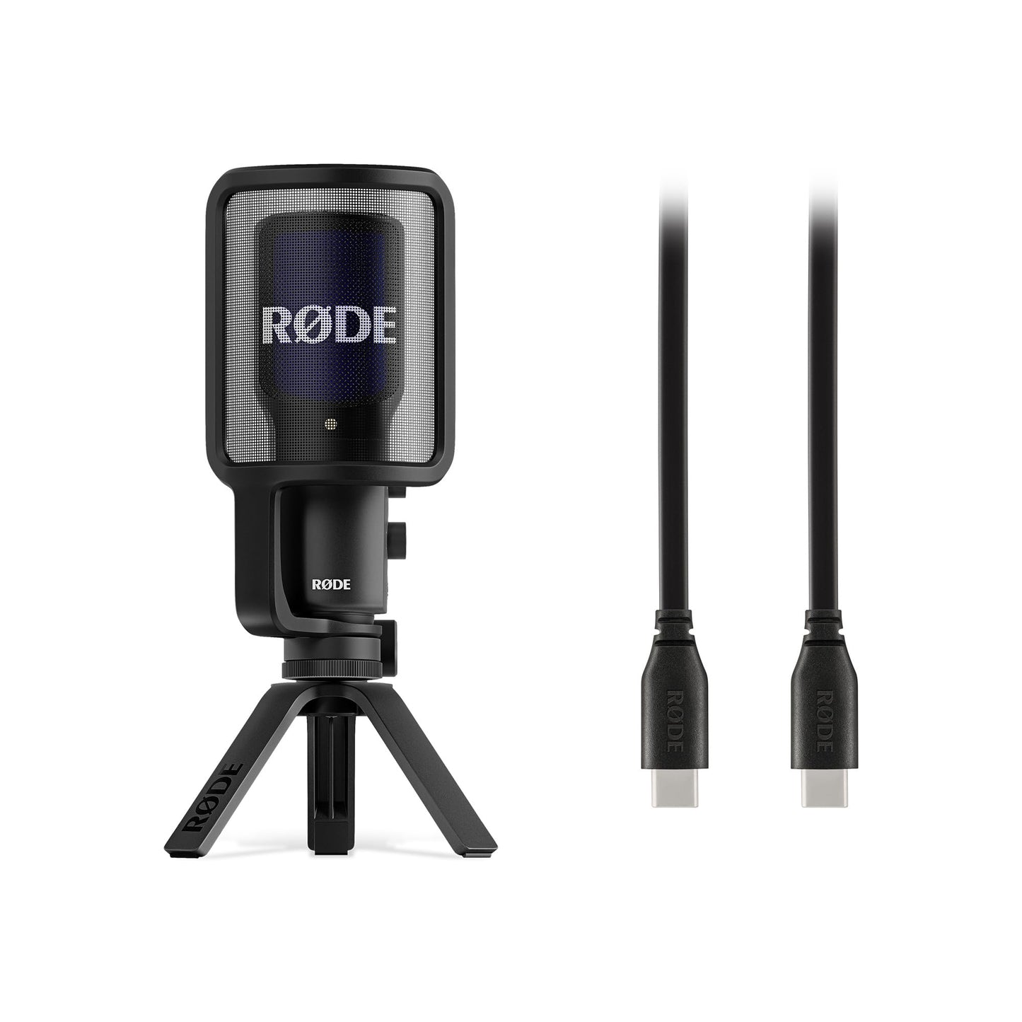 RØDE NT-USB+ Professionelles USB-Mikrofon für Profi-Audioaufnahmen direkt auf dem Computer oder Mobilgerät, schwarz