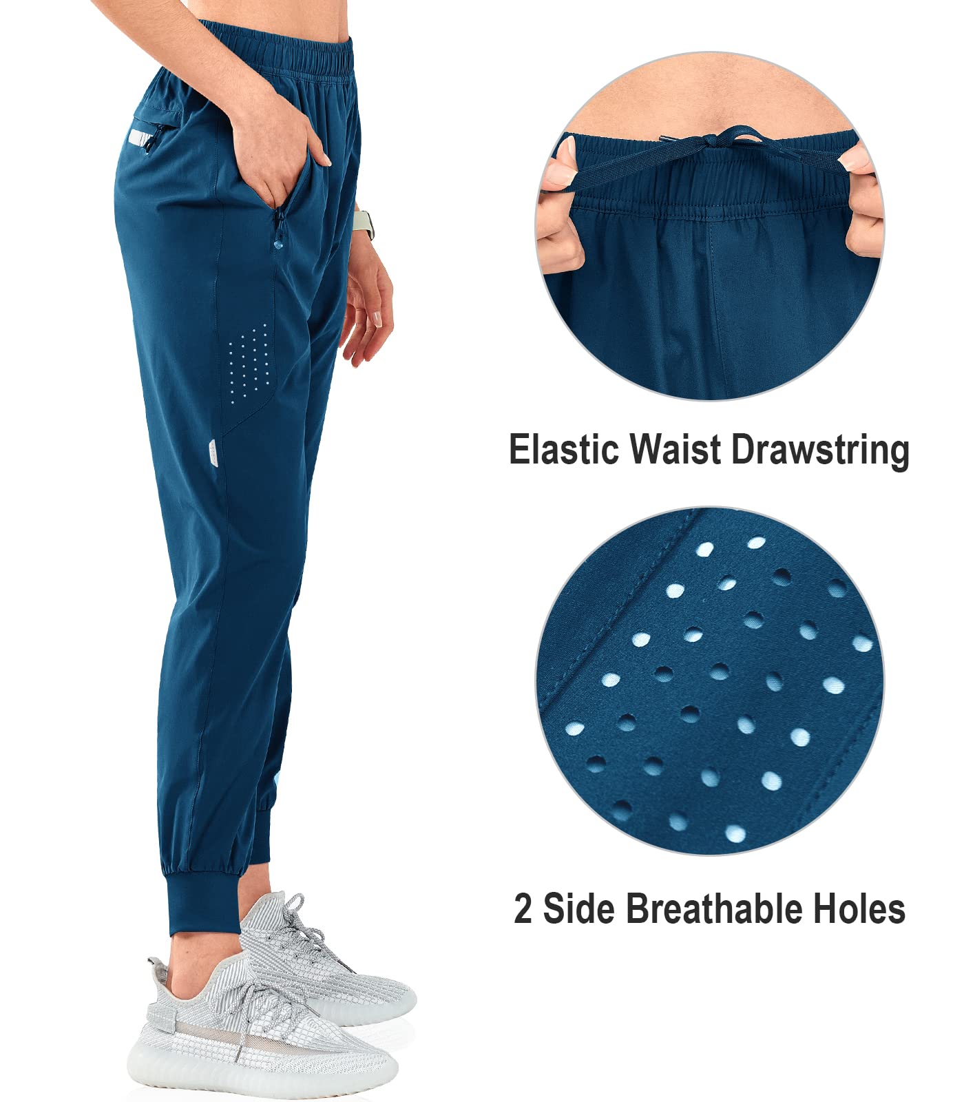 NORTHYARD Women's Lightweight Quick-Dry Training Pants